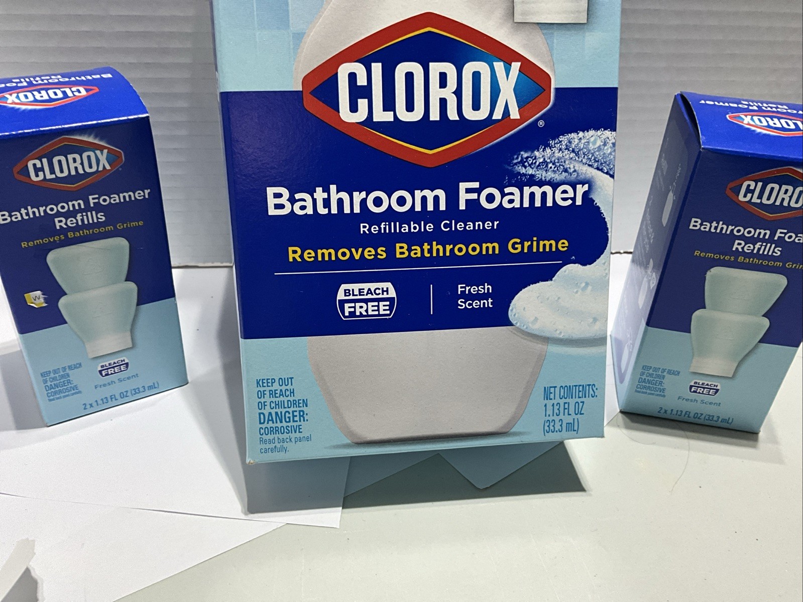 Clorox Bathroom Foamer Starter Kit Concentrated Cleaner & 2 Boxes Of Refills