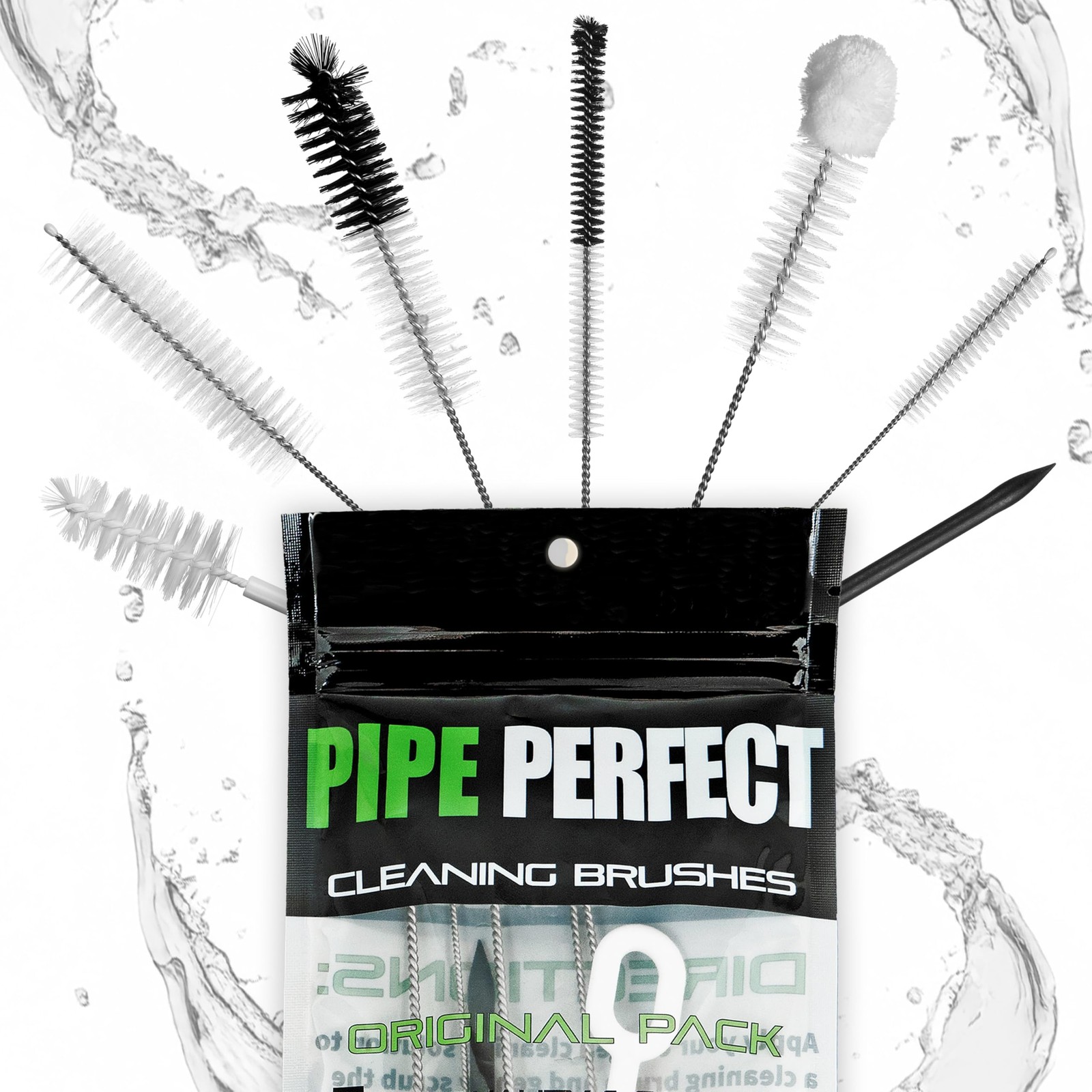 Pipe Perfect Original Cleaning Brush Set – Multi-Size Detail Brushes for Glas…