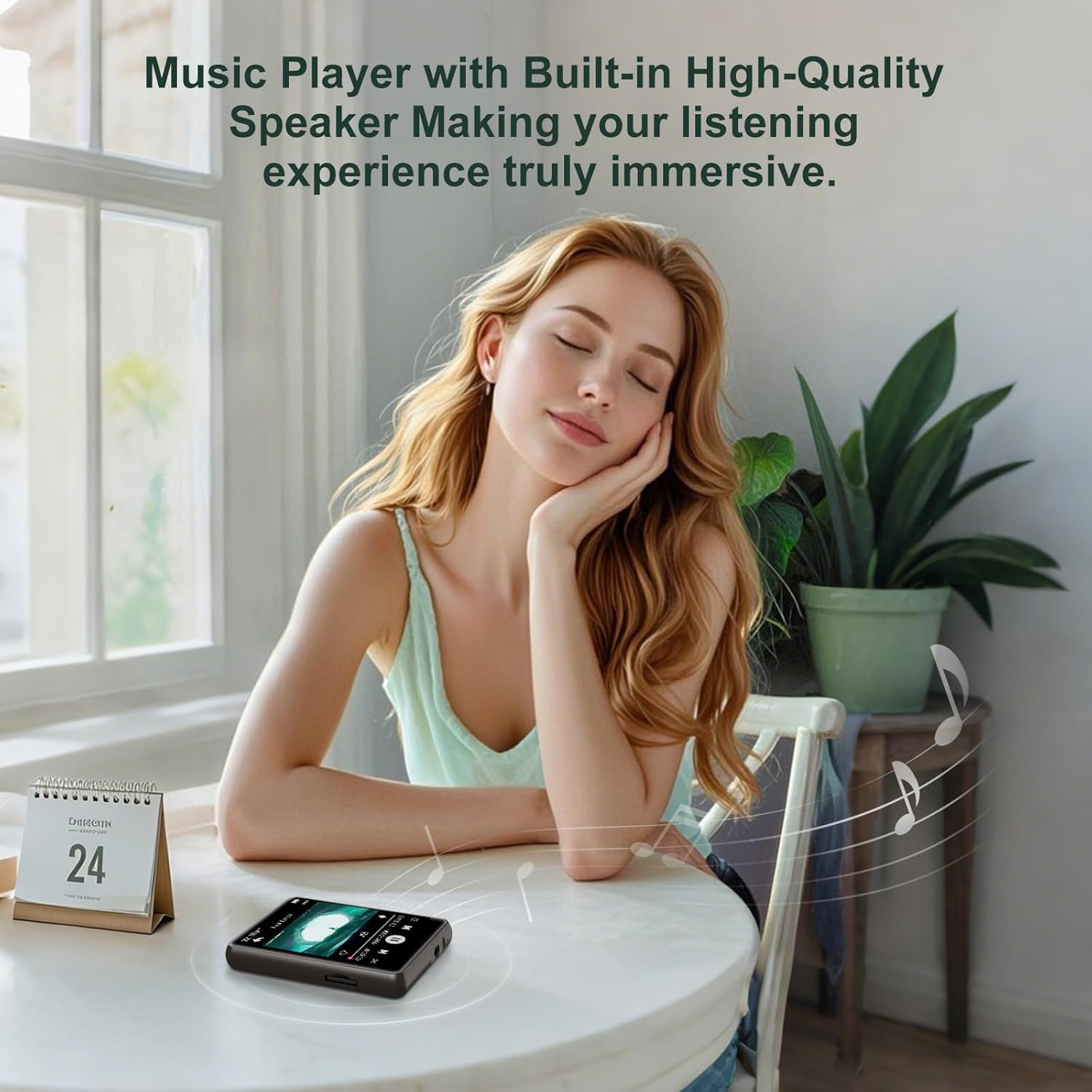 128GB MP3 Player with Bluetooth 5.3, 2.4 Inch Full Touch Screen Portable Music P