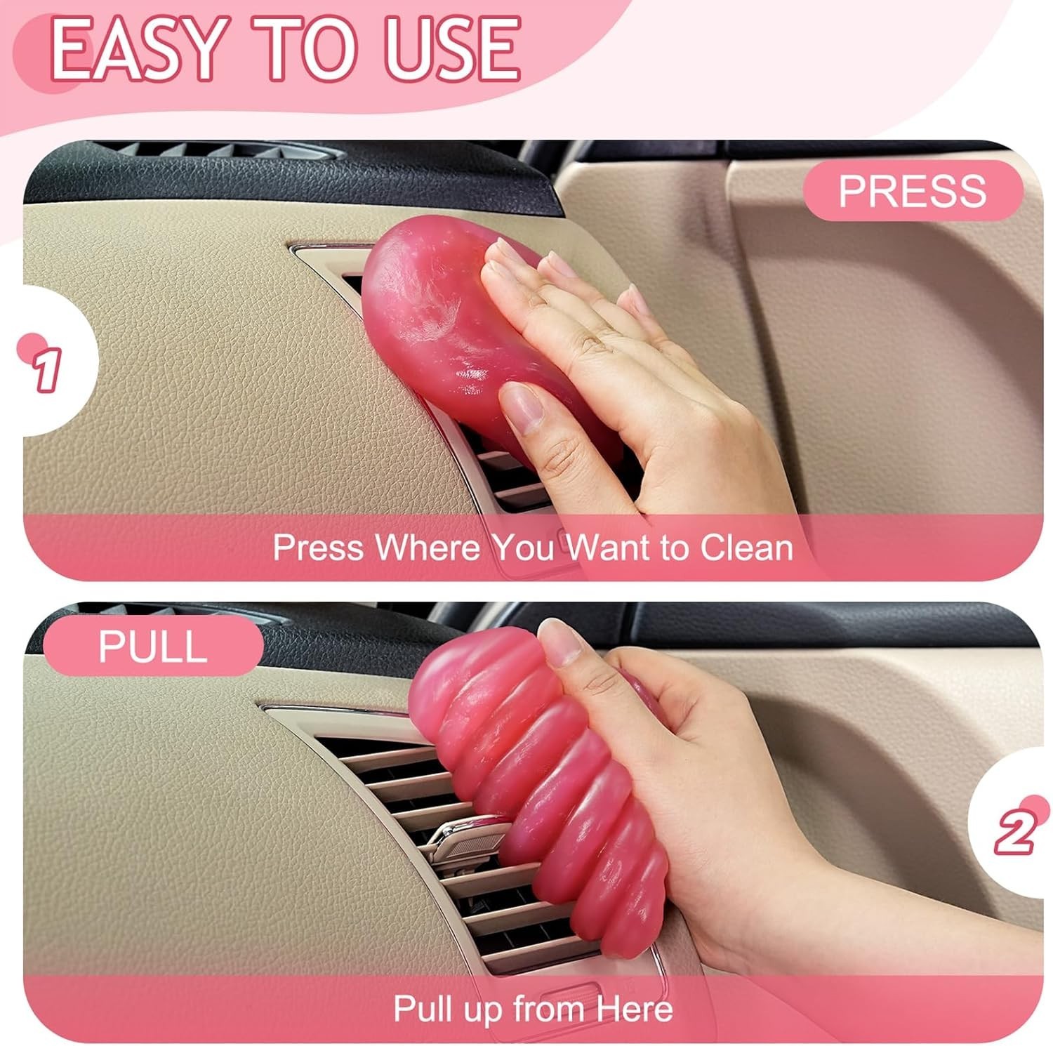 Car Cleaning Putty Car Putty Car Interior Cleaner Car Slime Car Detailing Kit…