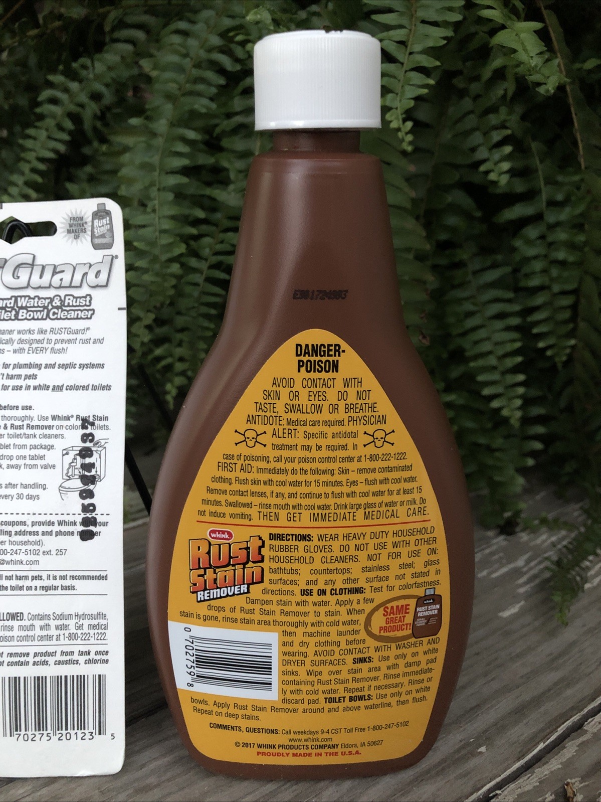 WHINK 2 Rust Guard Tablets & Rust Stain Remover Liquid 16 oz Toilet Bowl Cleaner