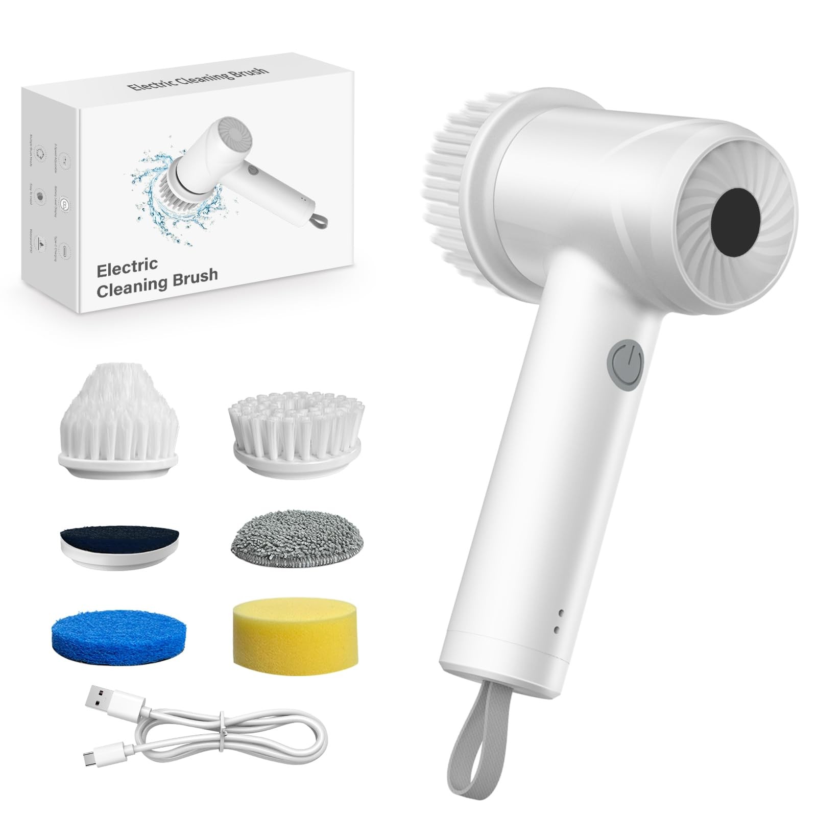 Electric Spin Scrubber Cordless Cleaning Brush for Tub Tile Floor Sink