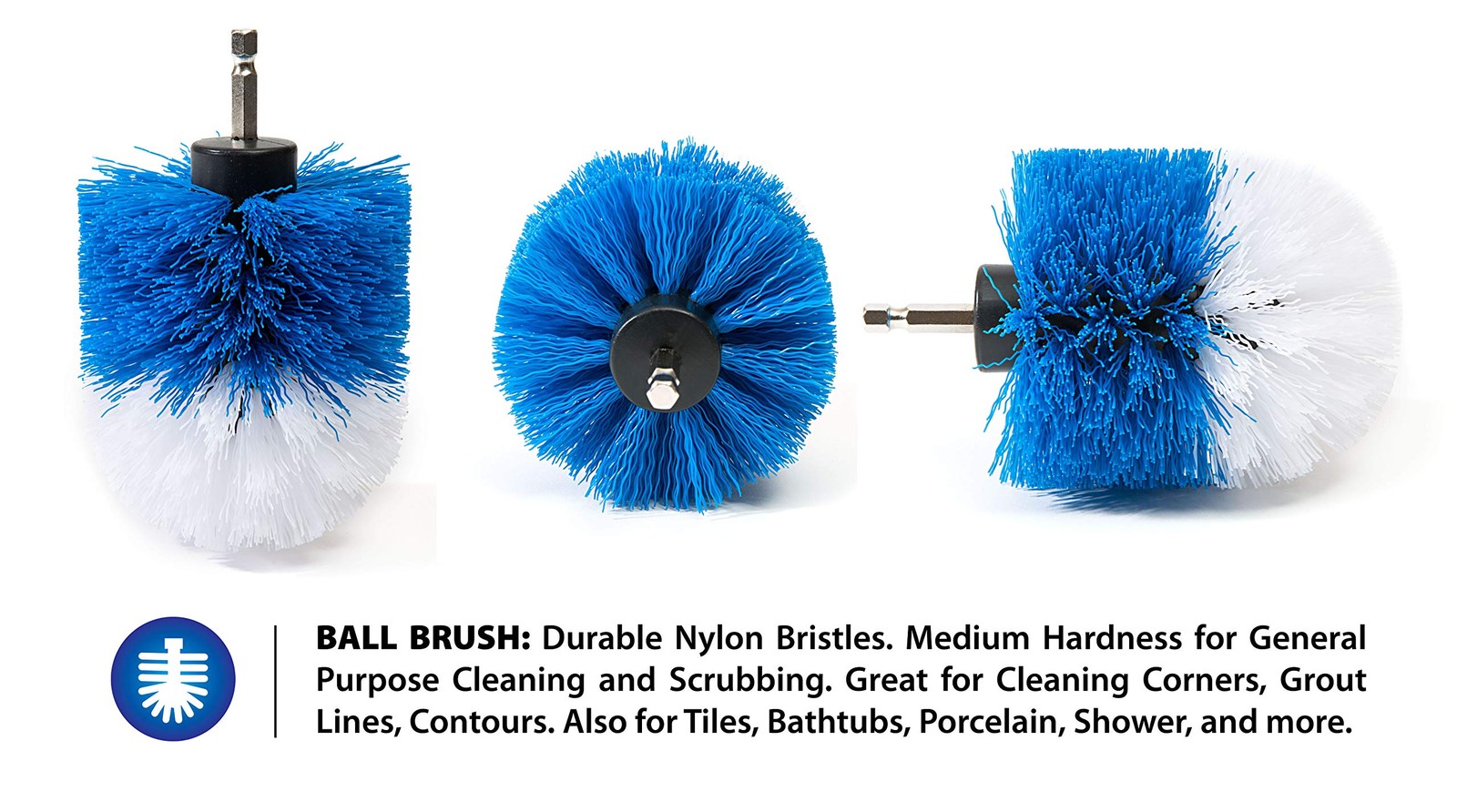 4 Piece Scrub Brush Power Drill Attachments-All Purpose Time Saving Kit-Perfe…