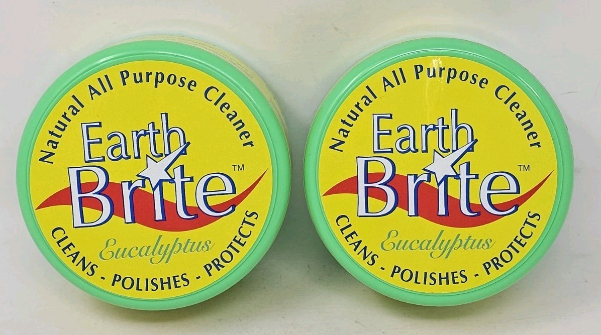 2 x’s Earth Brite Natural All Purpose Cleaner Eucalyptus 10.5 oz w/ Sponge NEW