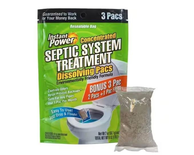 Septic System Treatment Dissolving, Controls odors, Up to 1500 Gal (Pack of 3)