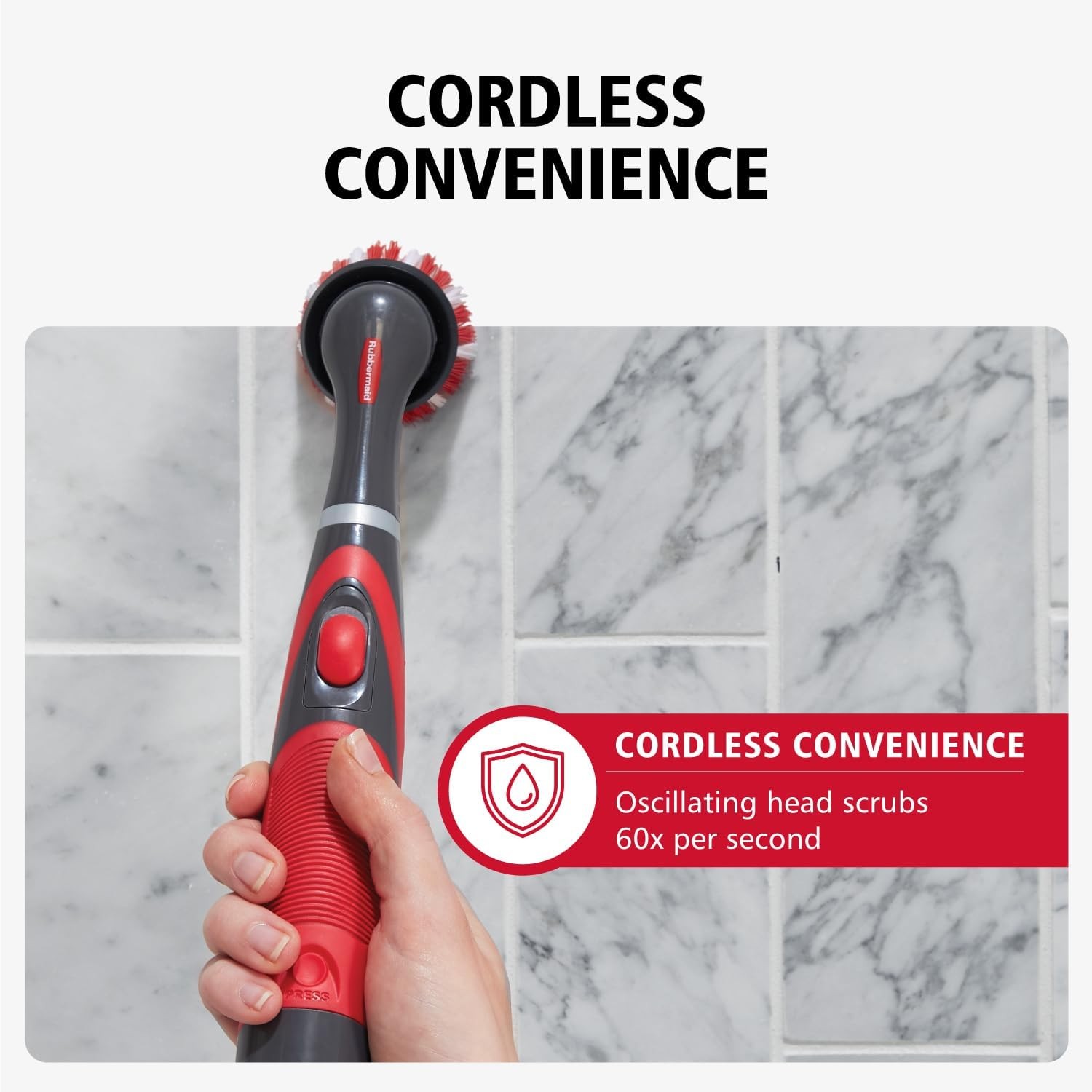 Rubbermaid Reveal 18 Piece Water Resistant Battery Scrubber