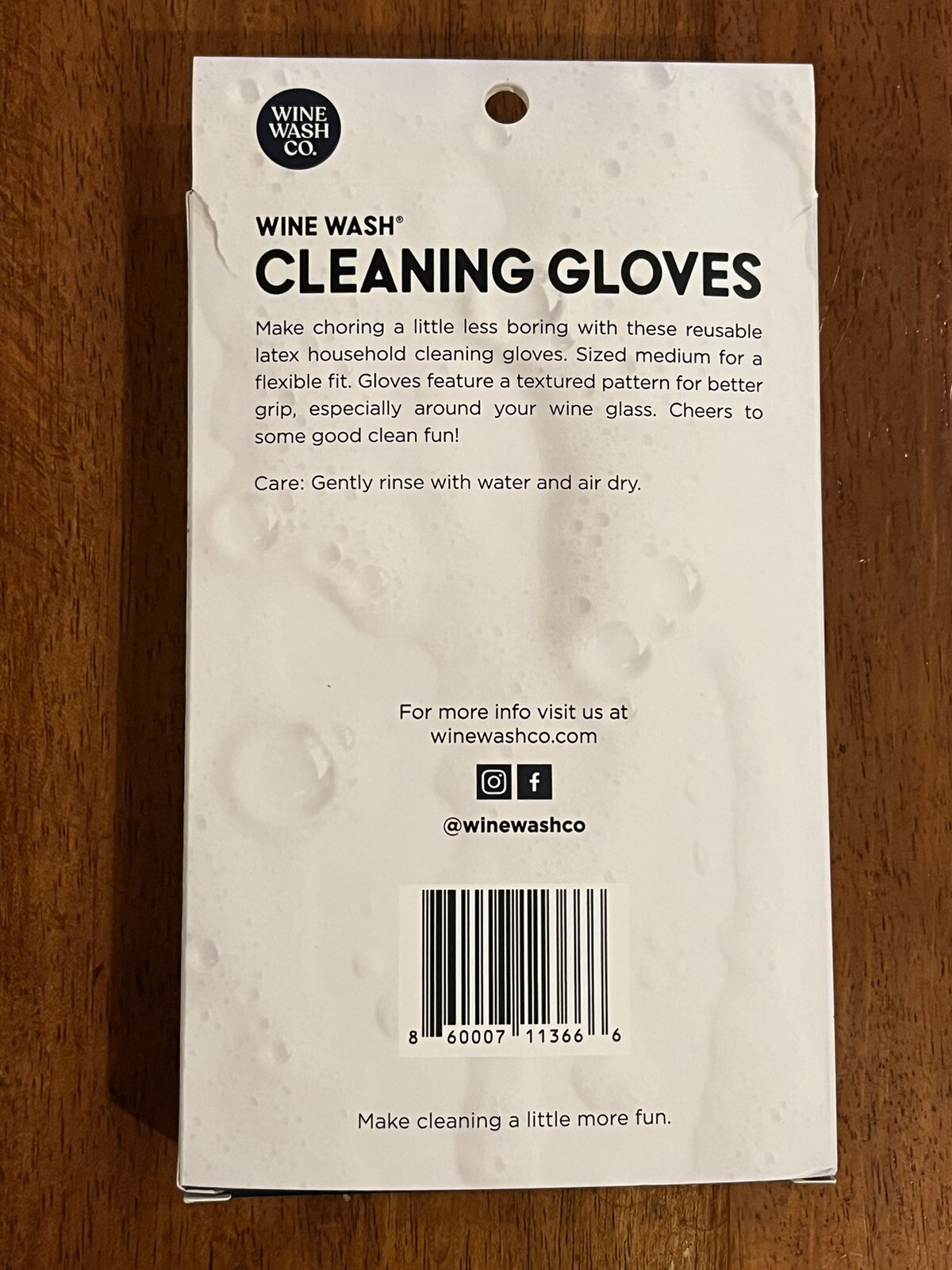 Wine Wash CO. Pink & White Household Cleaning & Drinking Gloves Reusable – NIB