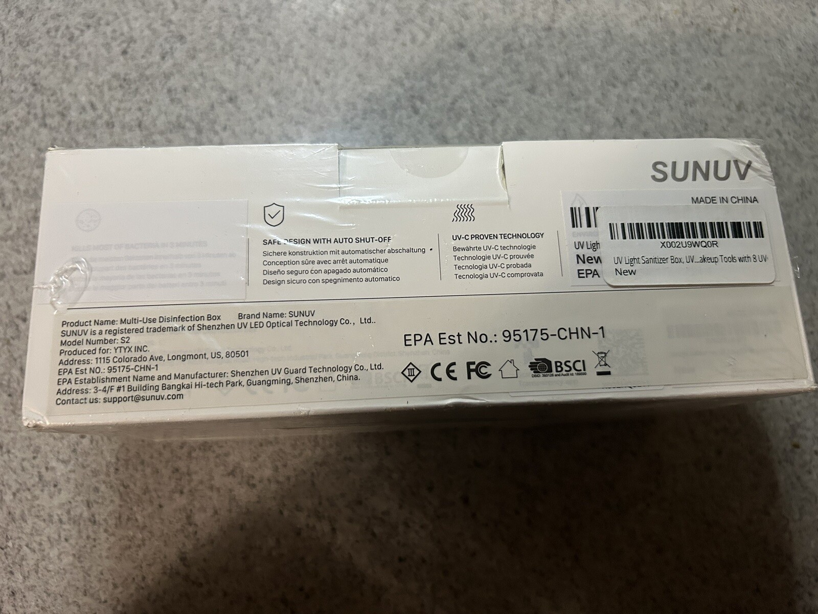 A-14) SUNUV Sanitizer Box Jewelry Glasses Phone Beauty Tool Sterilizer Disinfect