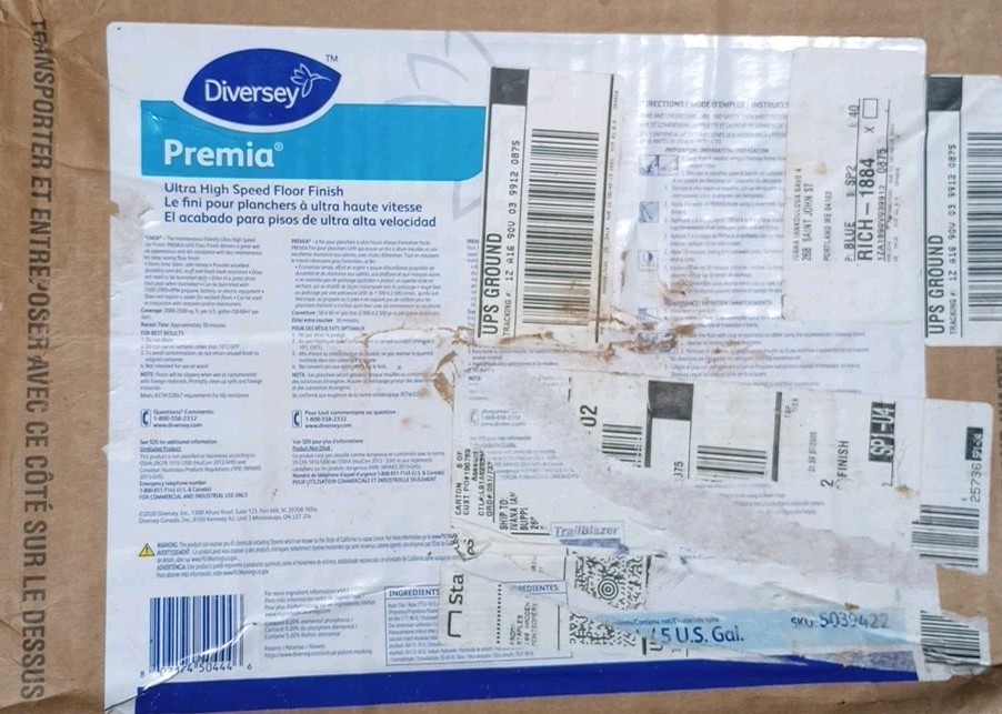 DIVERSEY Ultra High Speed Floor Finish, 5 gal Factory Sealed Manufactured 2021