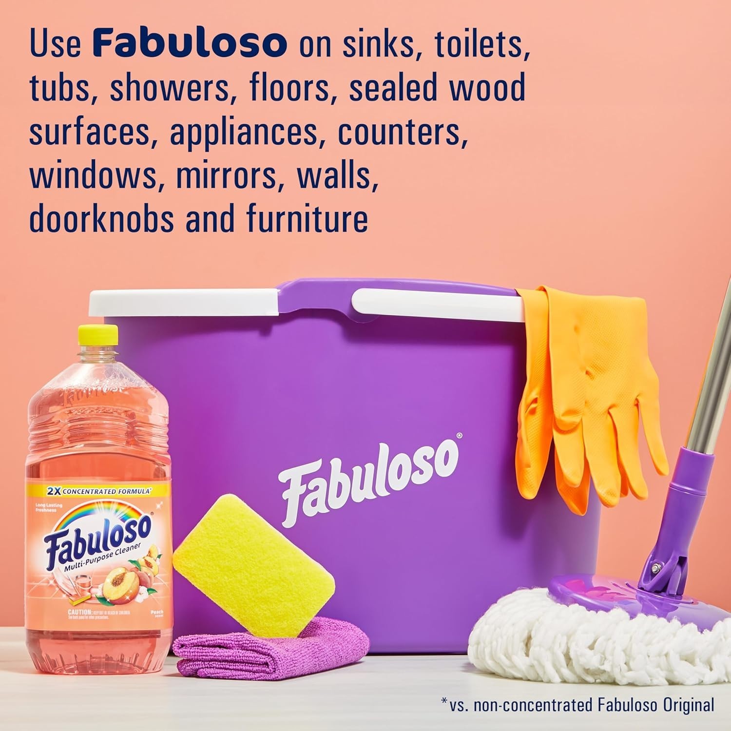 Fabuloso Peach Scent 2X Concentrated Multi-Purpose Cleaner, 56 fl oz