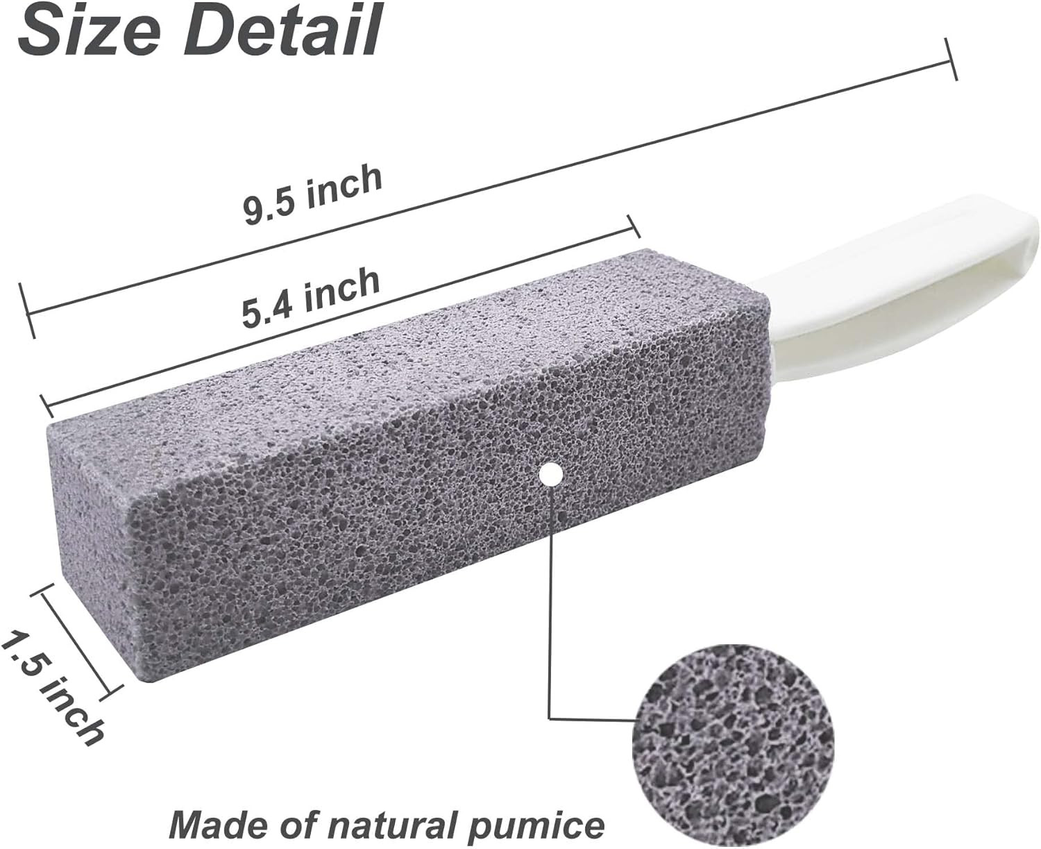 Pumice Stone for Toilet Cleaning with Handle Toilet Stone, Removing Hard Wate…