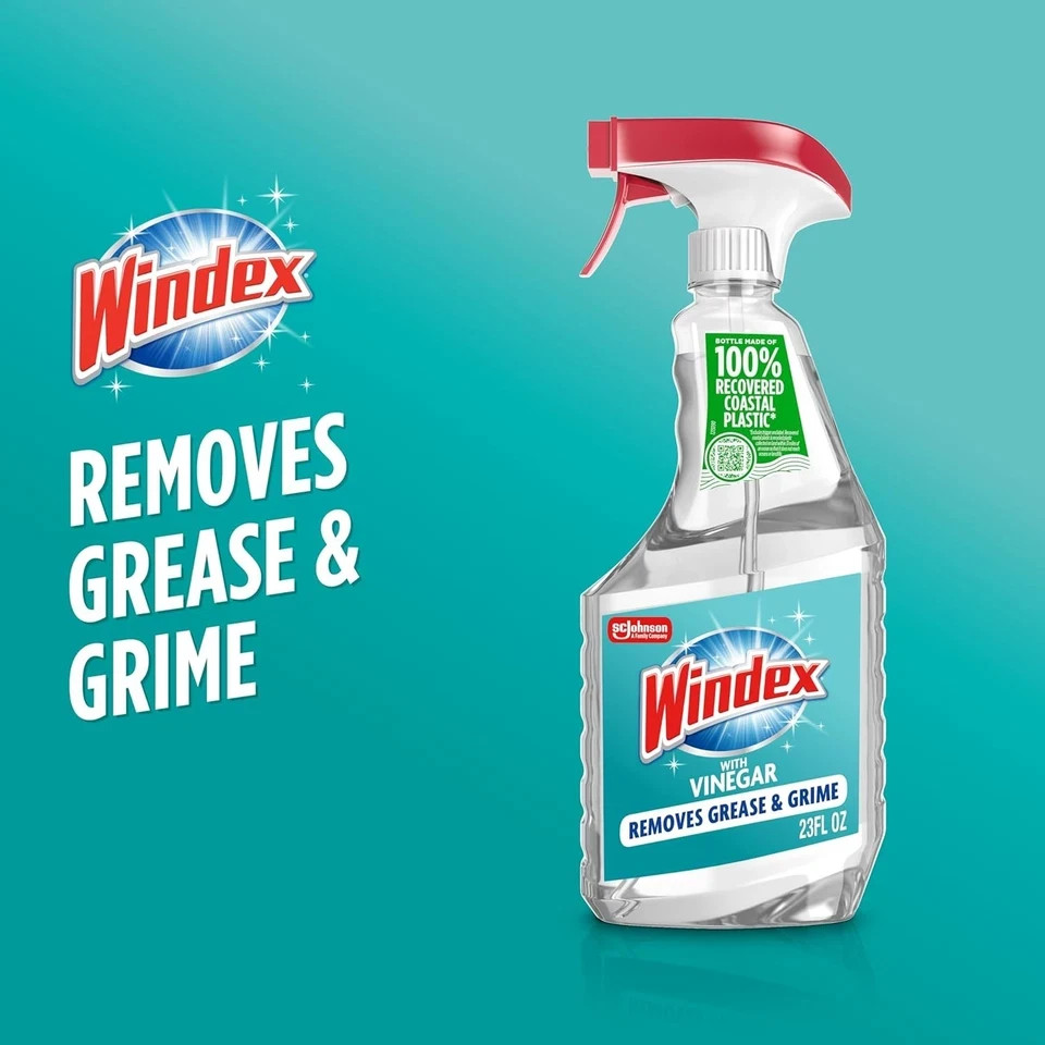 Windex with Vinegar Glass Cleaner Spray Bottle, 23 fl oz.