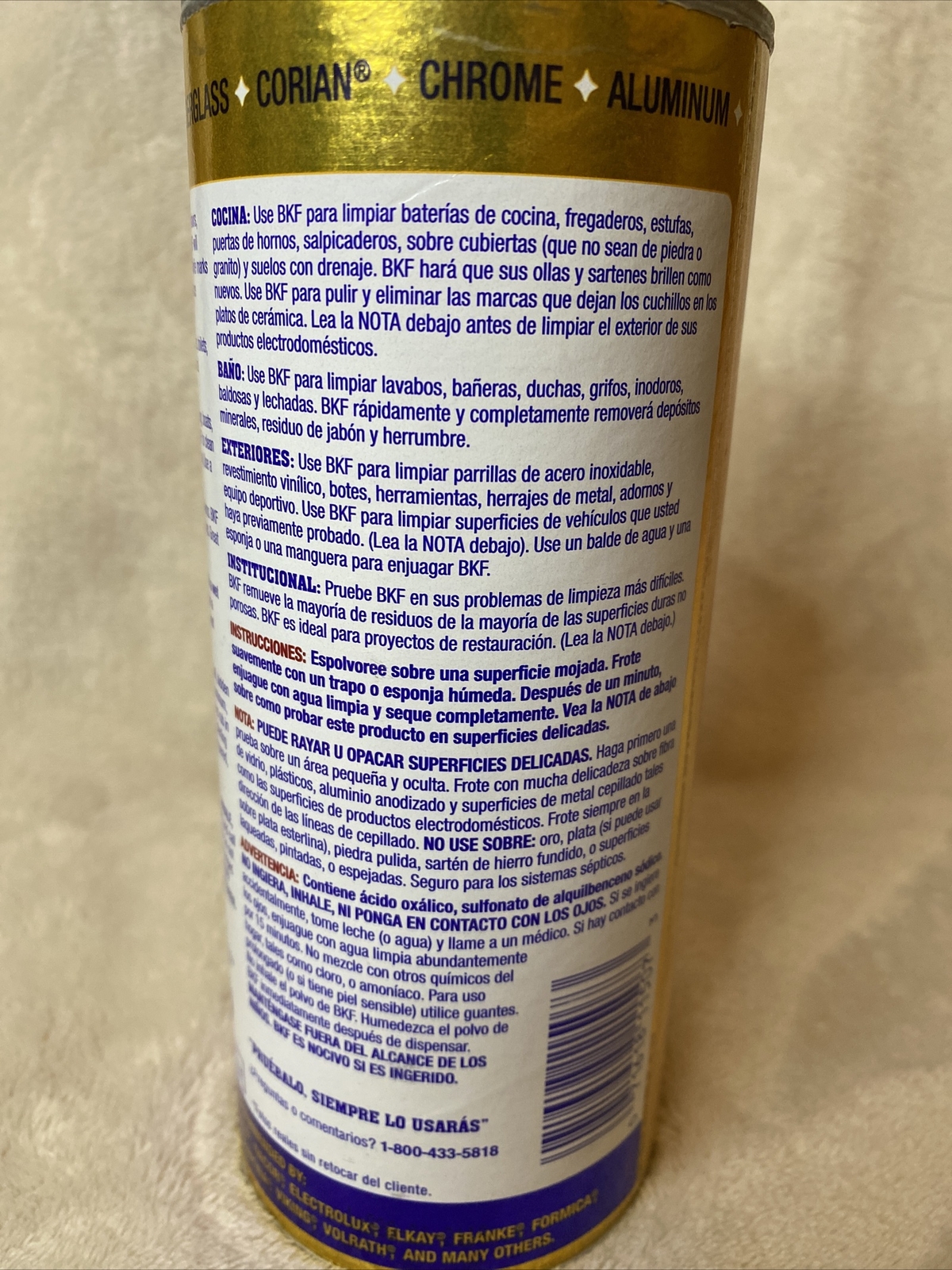 BAR KEEPERS FRIEND Multi-Purpose Cleanser Clean 17oz. NSF Approved.