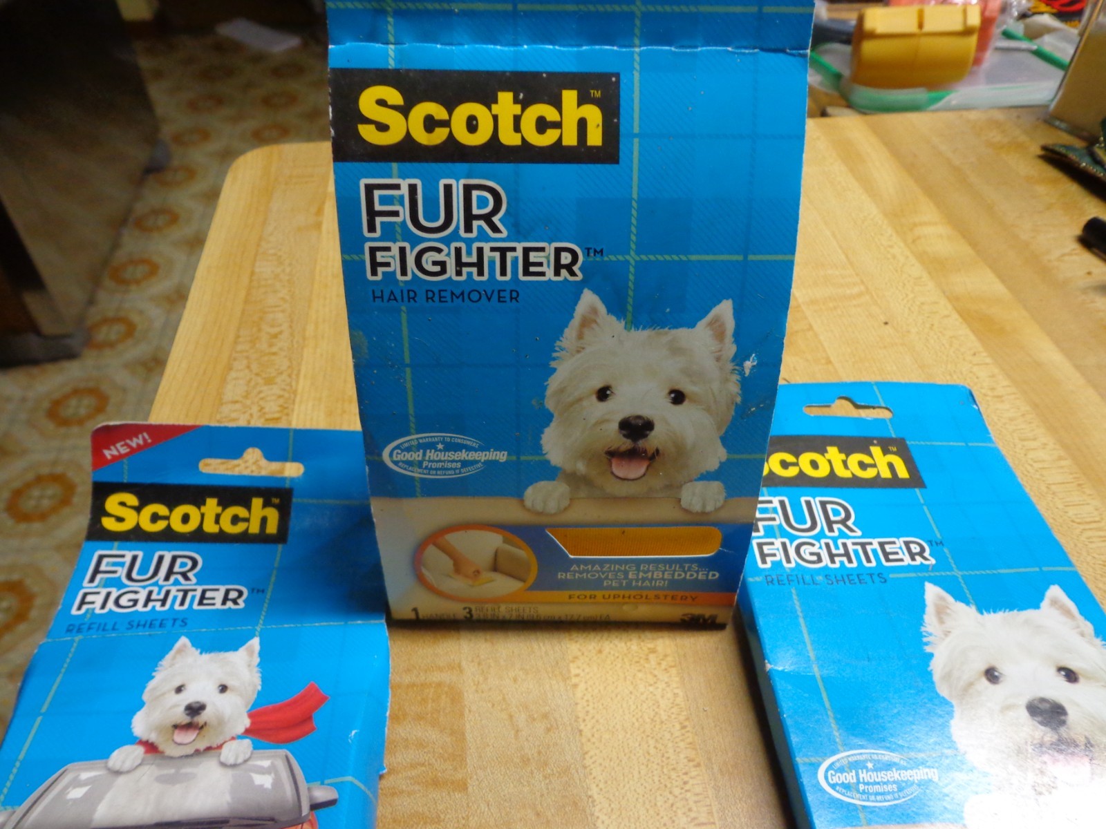 Scotch Fur Fighter plus two 8 Refill Sheets NEW! 3M Dog Cat for upholstery