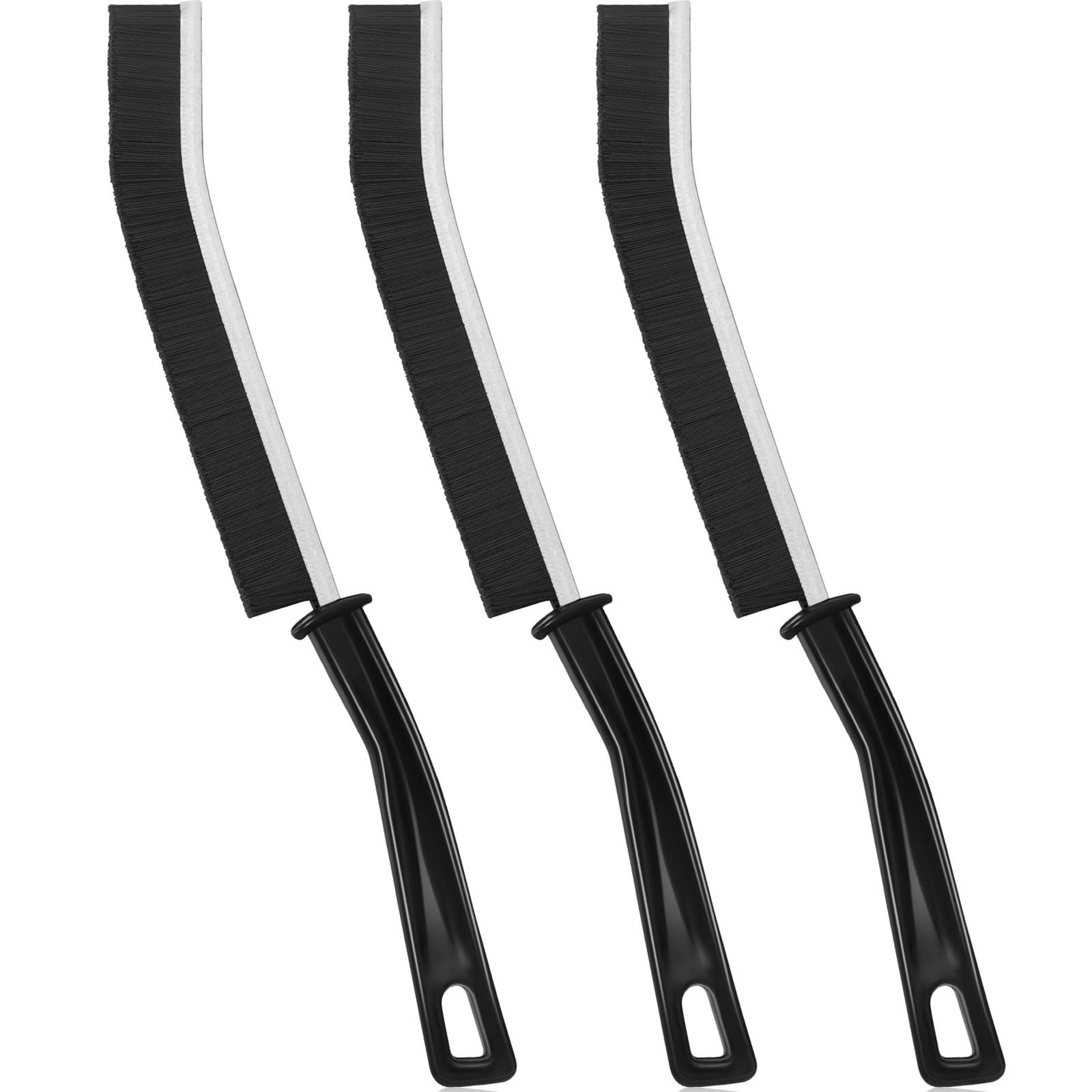 3 Pack Crevice Cleaning Brush with Handle Hard Bristle Crevice Cleaning Tool