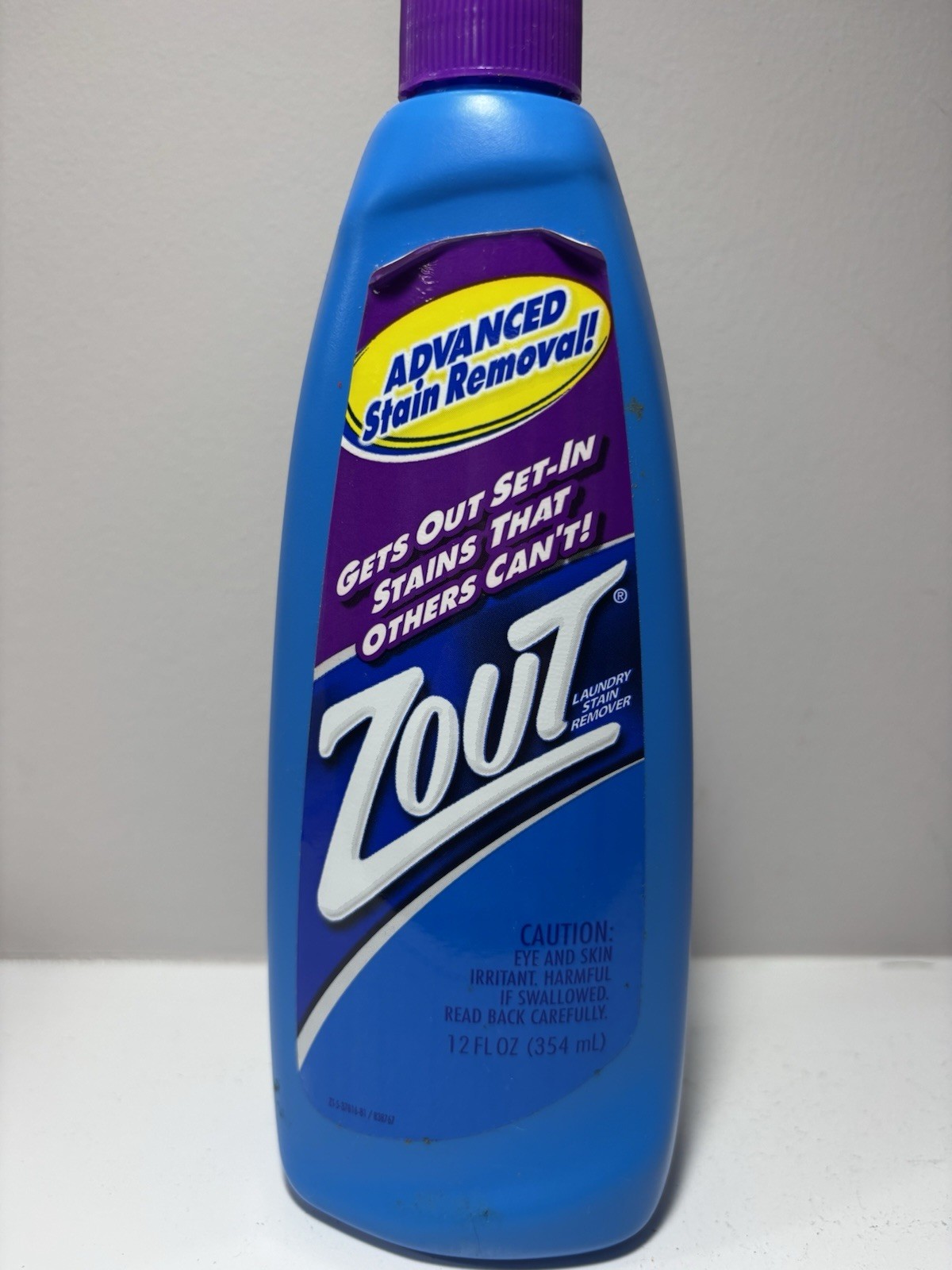 Zout Stain Remover Advanced Stain Removal Full Bottle 16oz Vintage
