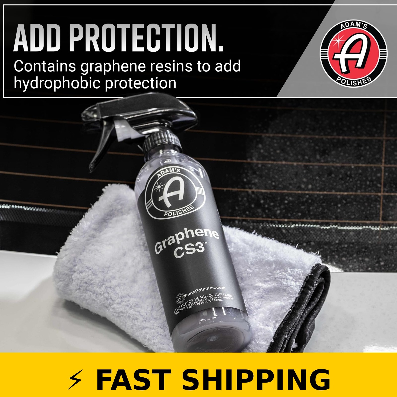Adam’s Polishes Graphene CS3 16oz Waterless Wash Car Detailing Spray