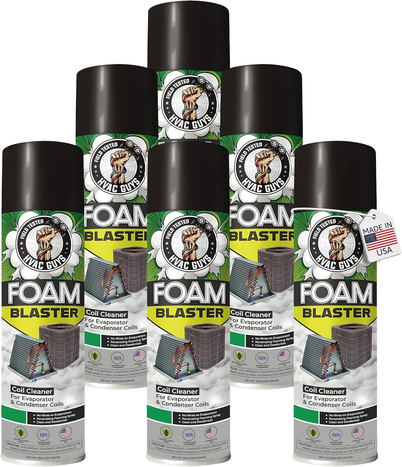Fast-Acting AC Coil Cleaner Spray – 18 fl oz (6 Pack)