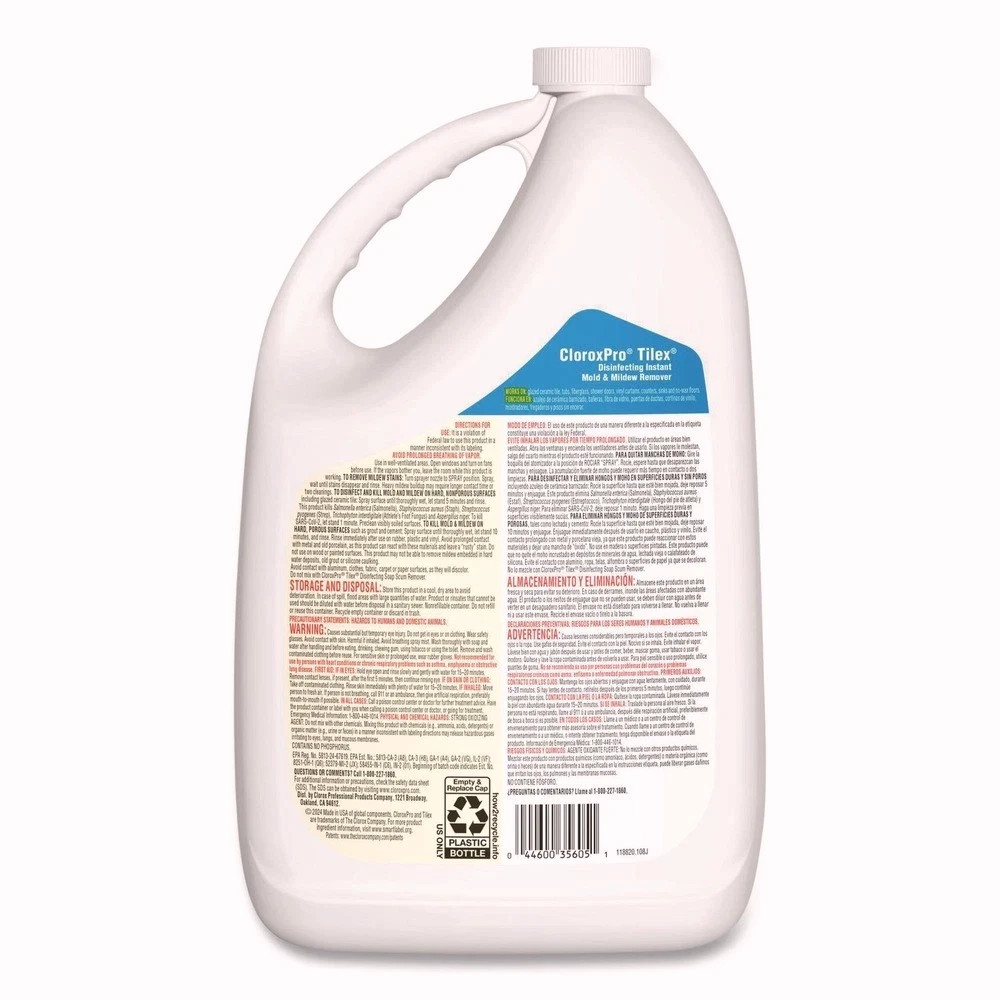 Tilex 35605 128 oz. Disinfects Instant Mold & Mildew Remover Refill (4/CT) New
