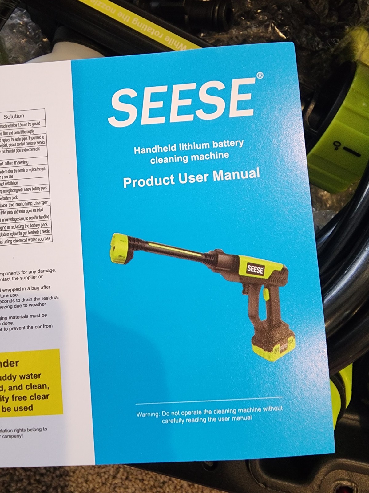 SEESE Handheld Lithium Battery Cleaning Machine New
