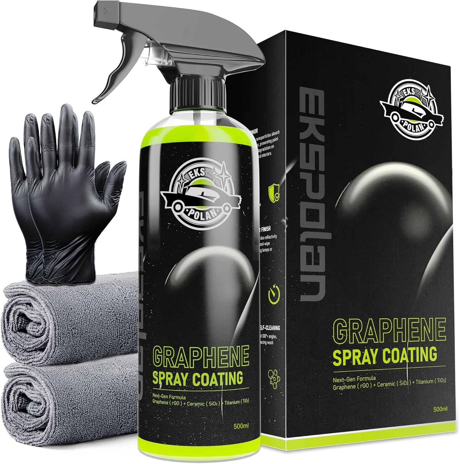 Graphene Ceramic Coating Spray 16.9oz UV Car Wax Waterless Wash High Gloss