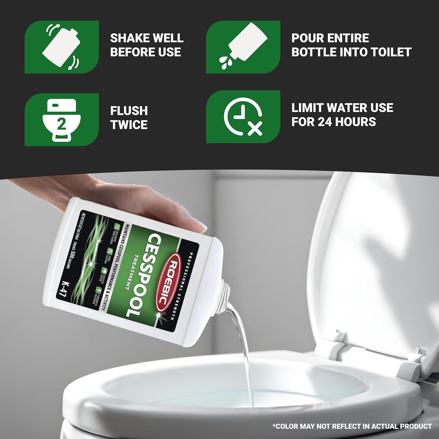 Roebic K-47 1 Qt. Cesspool and Septic Tank Treatment K47-Q-12 Roebic K47-Q-12