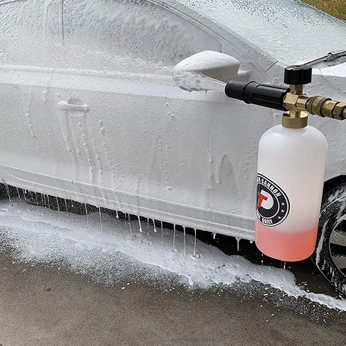 Foam Cannon Bottle with Straw, Replacement Foam Spray Bottle for Car Wash, 1 Lit