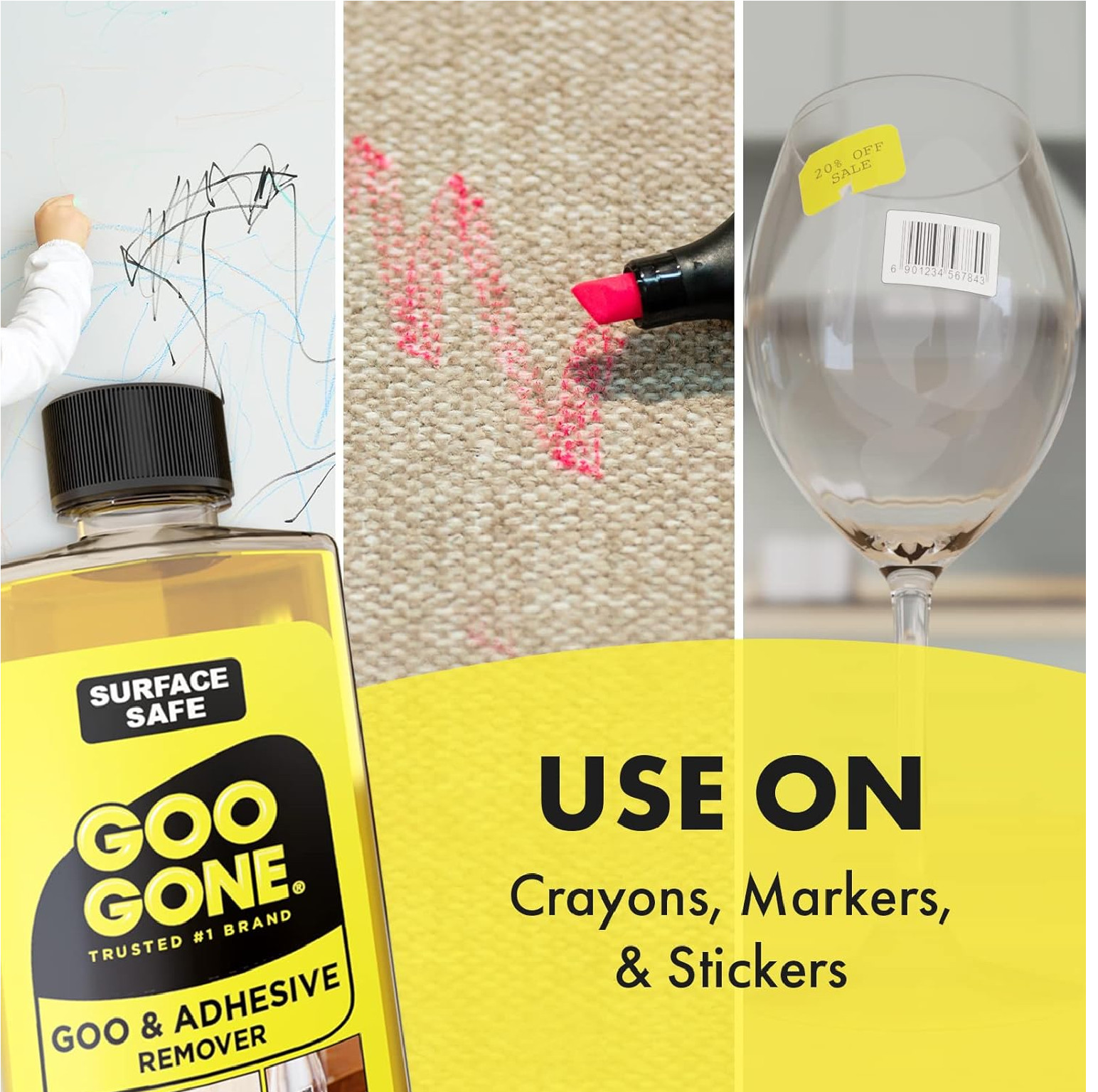 Goo Gone Adhesive Remover – 2 Pack – 8 Ounce – Surface Safe Adhesive Remover Saf