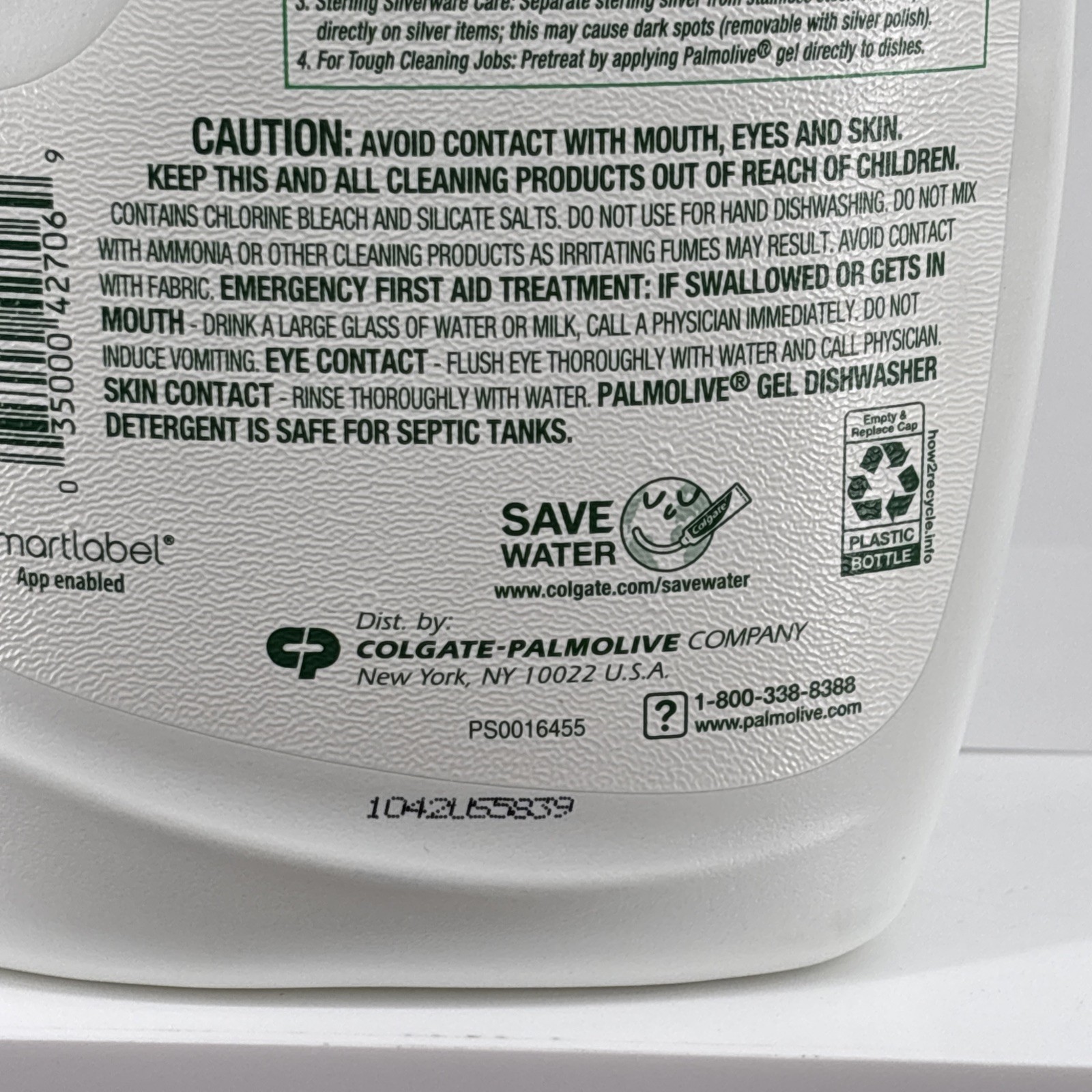 Palmolive Eco+ Gel Dishwasher Detergent Lemon Splash 75 oz NOS NEW