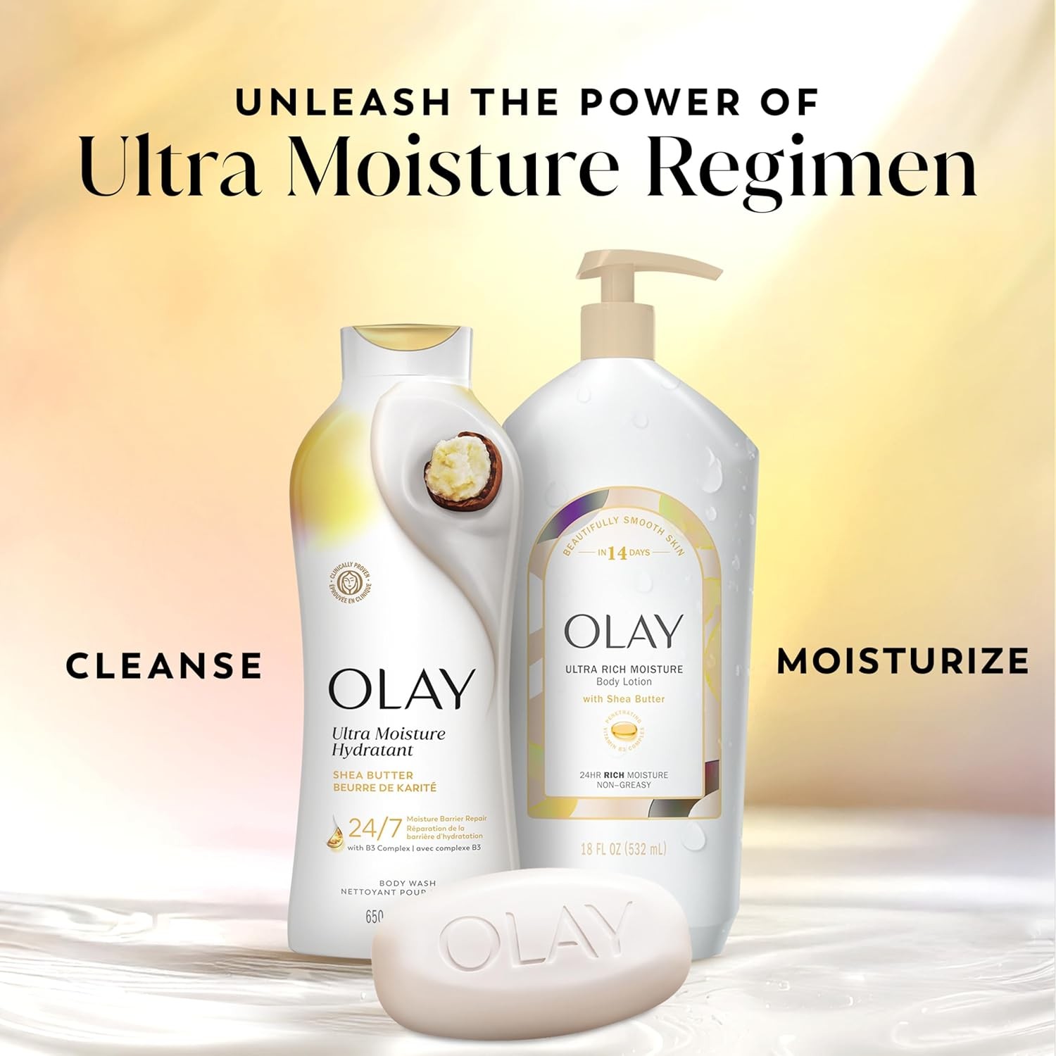 Olay Body Wash for Women, Ultra Moisture, 24hr Moisturizing, Hydrating & Refre
