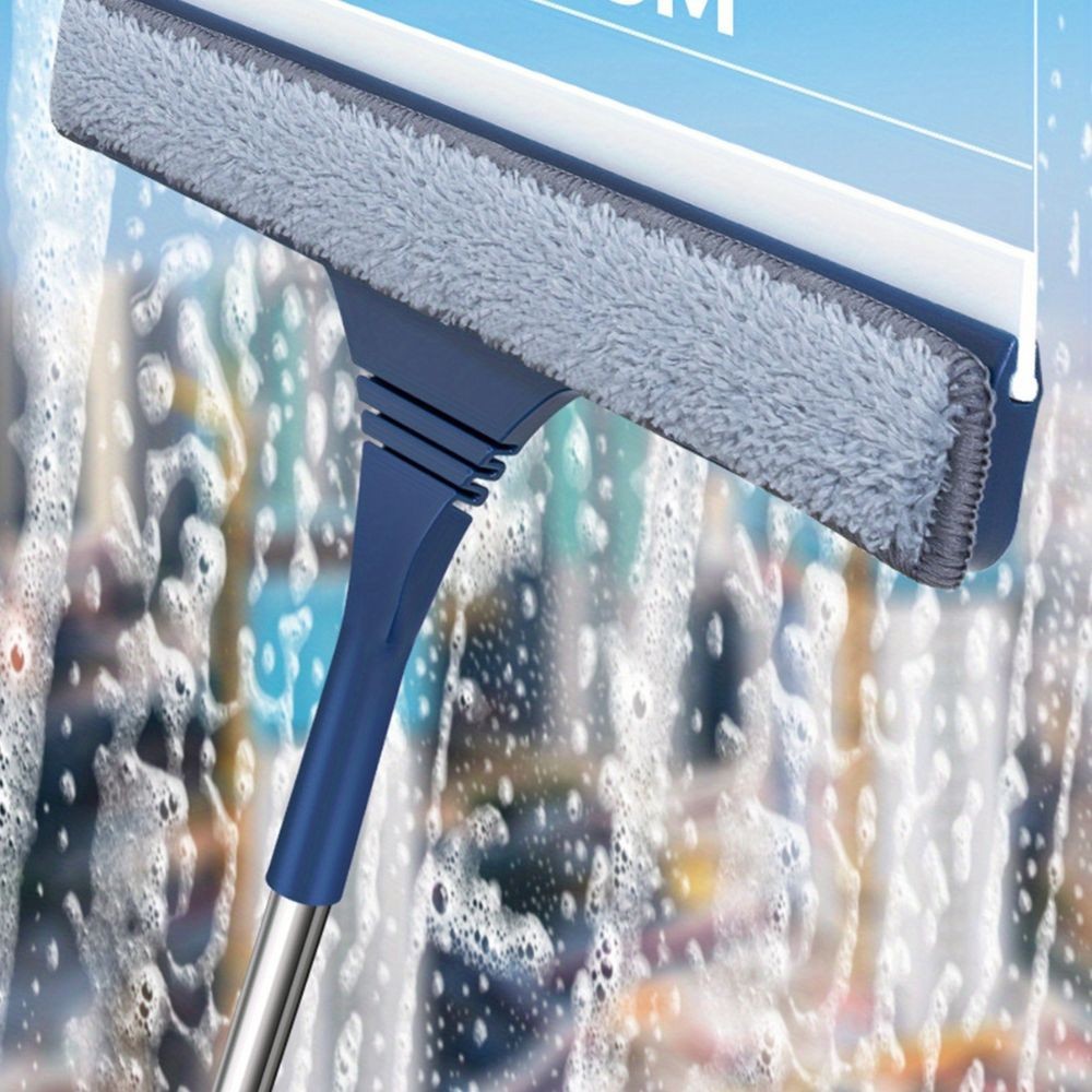 Household Window Glass Cleaner Scraper Anti-Slip Soft Rubber Cleaning Tool