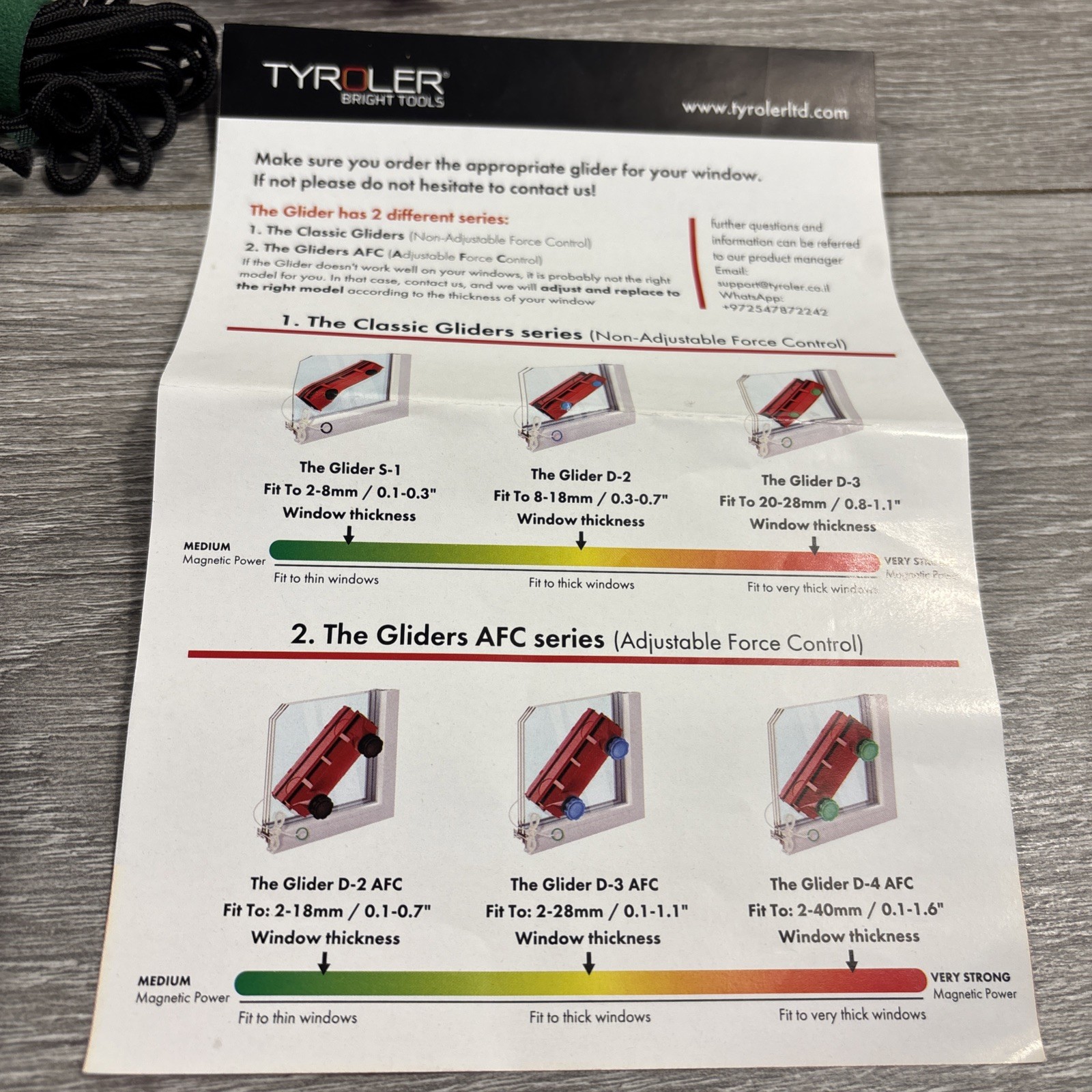 Tyroler Bright Tools – The Glider – Double Sided Magnetic Window Cleaner