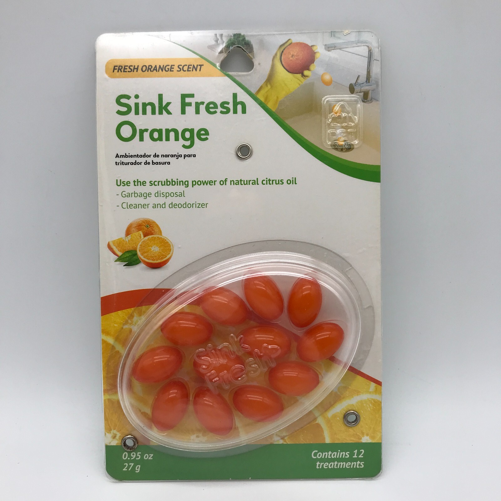 Sink Fresh Orange Garbage Disposal Cleaner Deodorizer