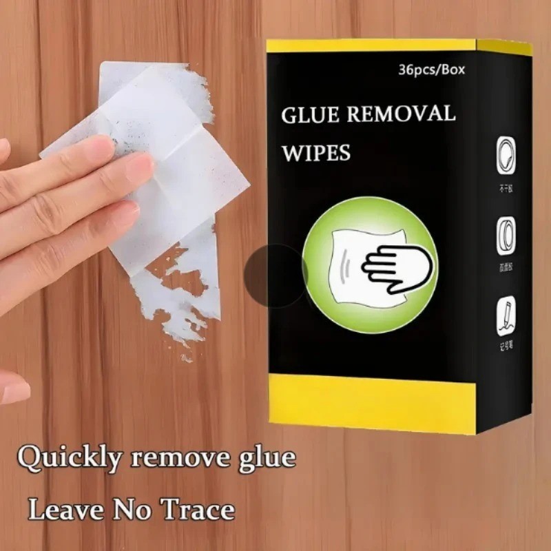 Adhesive Remover Wet Wipes Glue Cleaner for Floor Glass Ceramic Plastic 36pcs