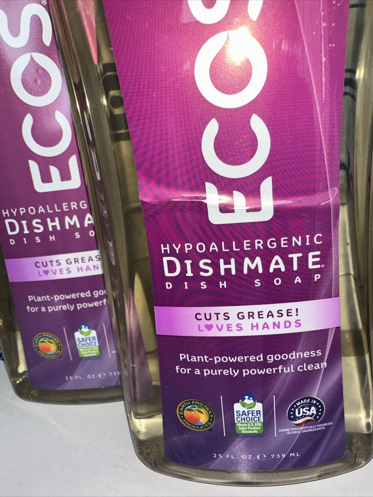 ECOS 25-oz. x 2- LAVENDER HYPOALLERGENIC DISHMATE New Old Stock 👀