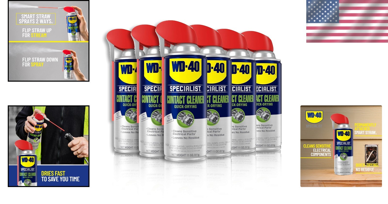 Professional Grade Contact Cleaner Spray (6-Pack)