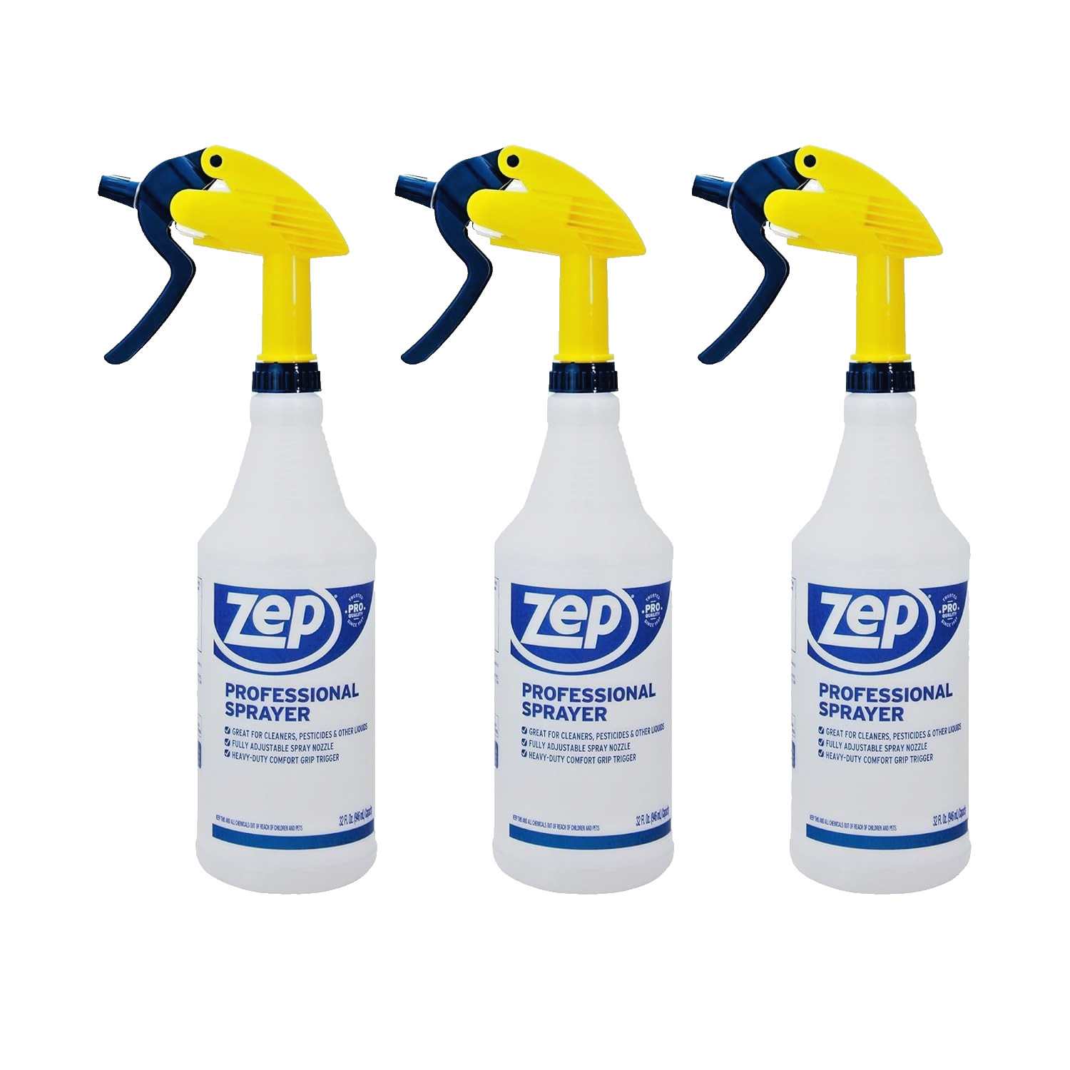 ZEP Professional Sprayer Bottle, 32 oz, Pack of 3,