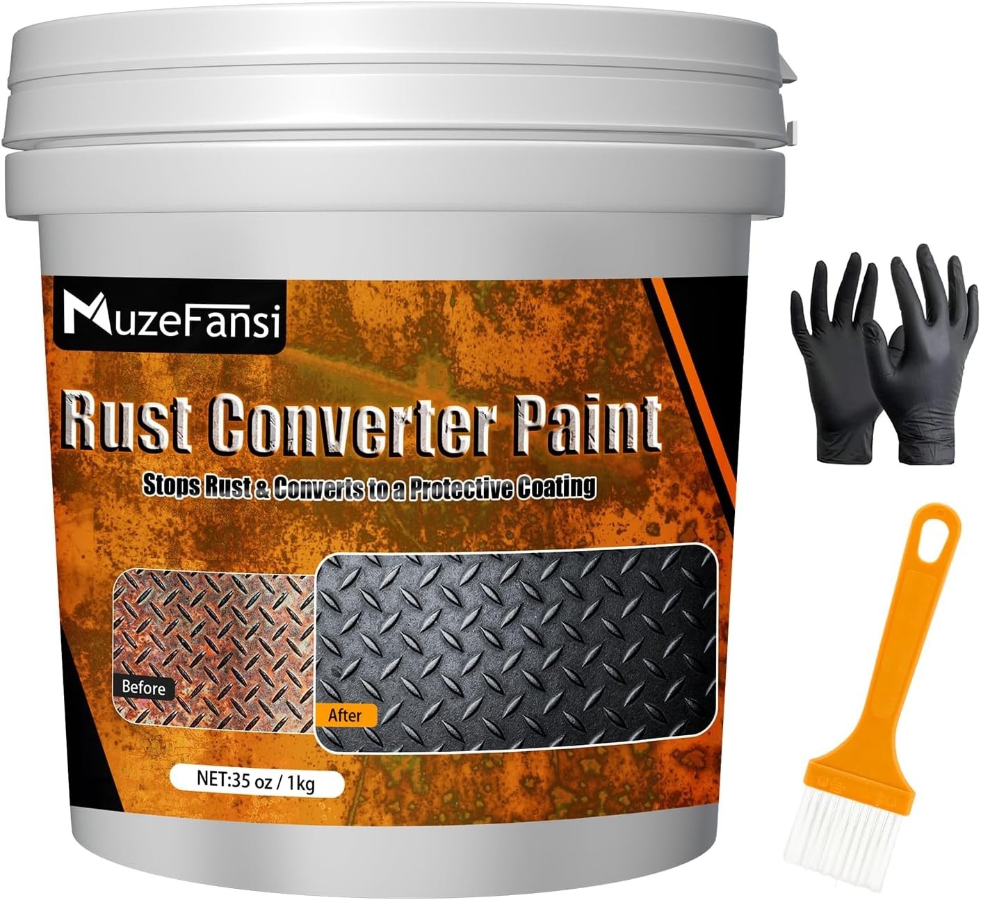 35 oz 2-in-1 Rust Converter & Metal Primer – Stops Rust, Paint Over Rusted Metal