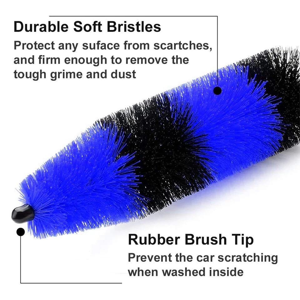 2-Pack Master Wheel Brush, Easy Reach Wheel and Rim Detailing Brush 18’’ Long…