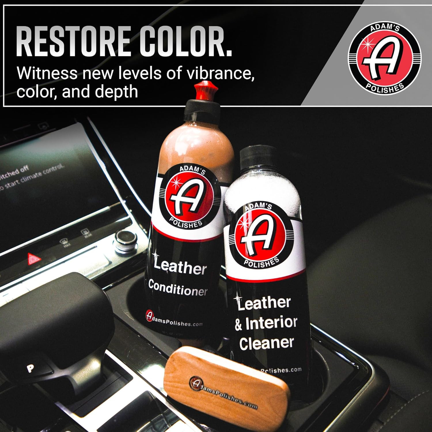 Leather Care Kit – Leather Cleaner & Conditioner Car Cleaning Supplies | UV Prot