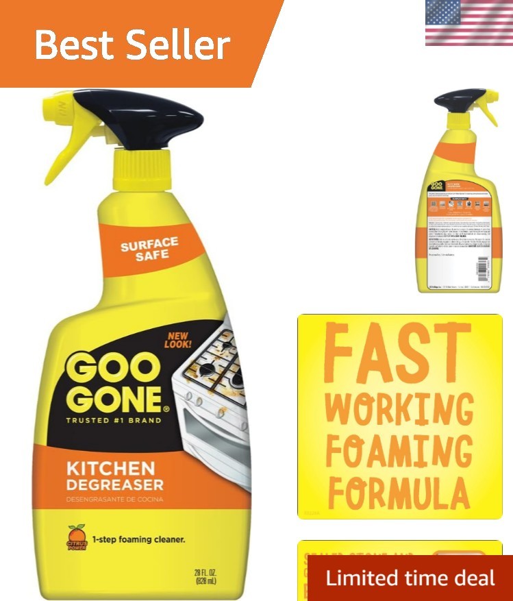 28 Fl Oz Kitchen Degreaser – Powerful Citrus Cleaner for Baked-On Grease