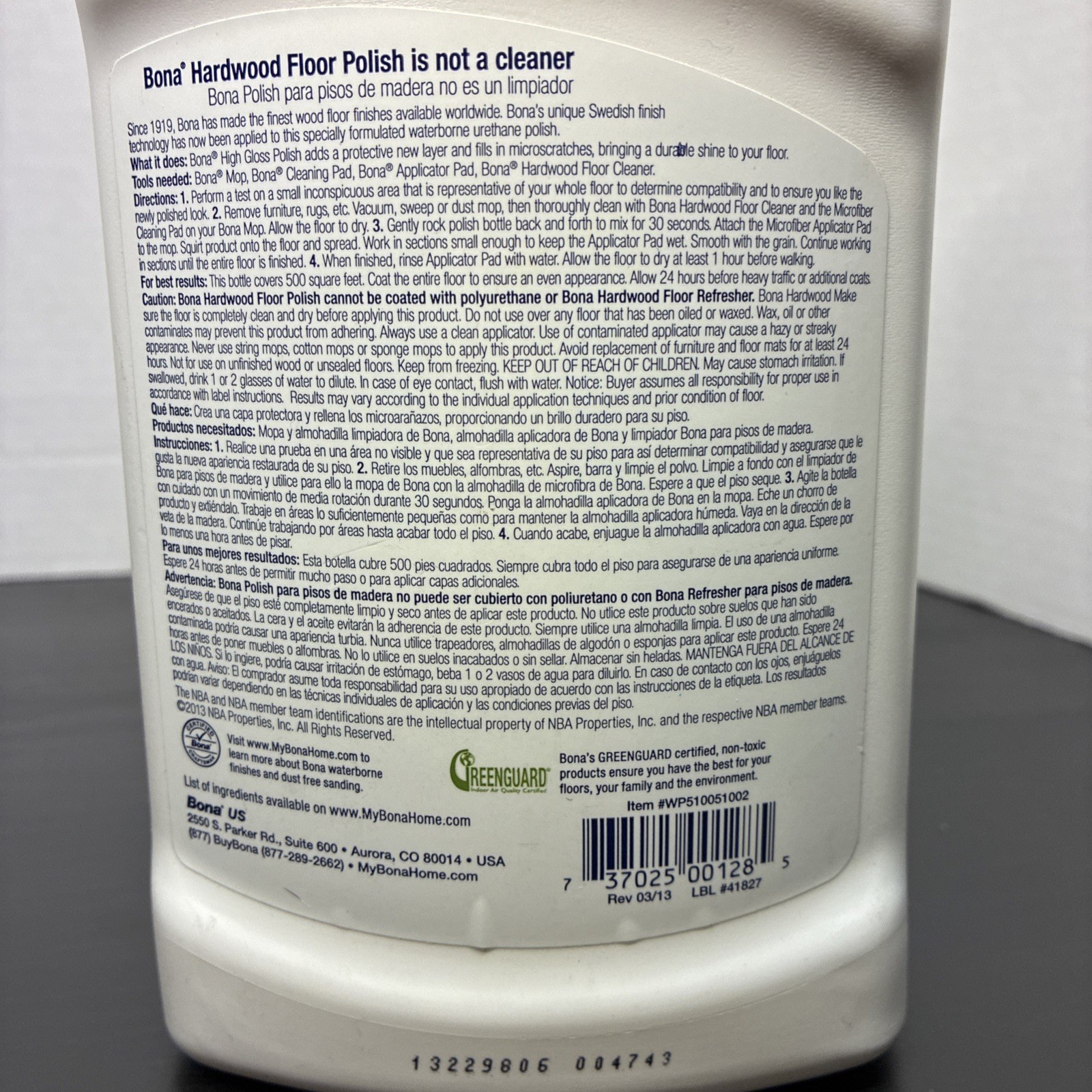 Bona Hardwood Floor Polish – High Gloss – 32 Fl Oz