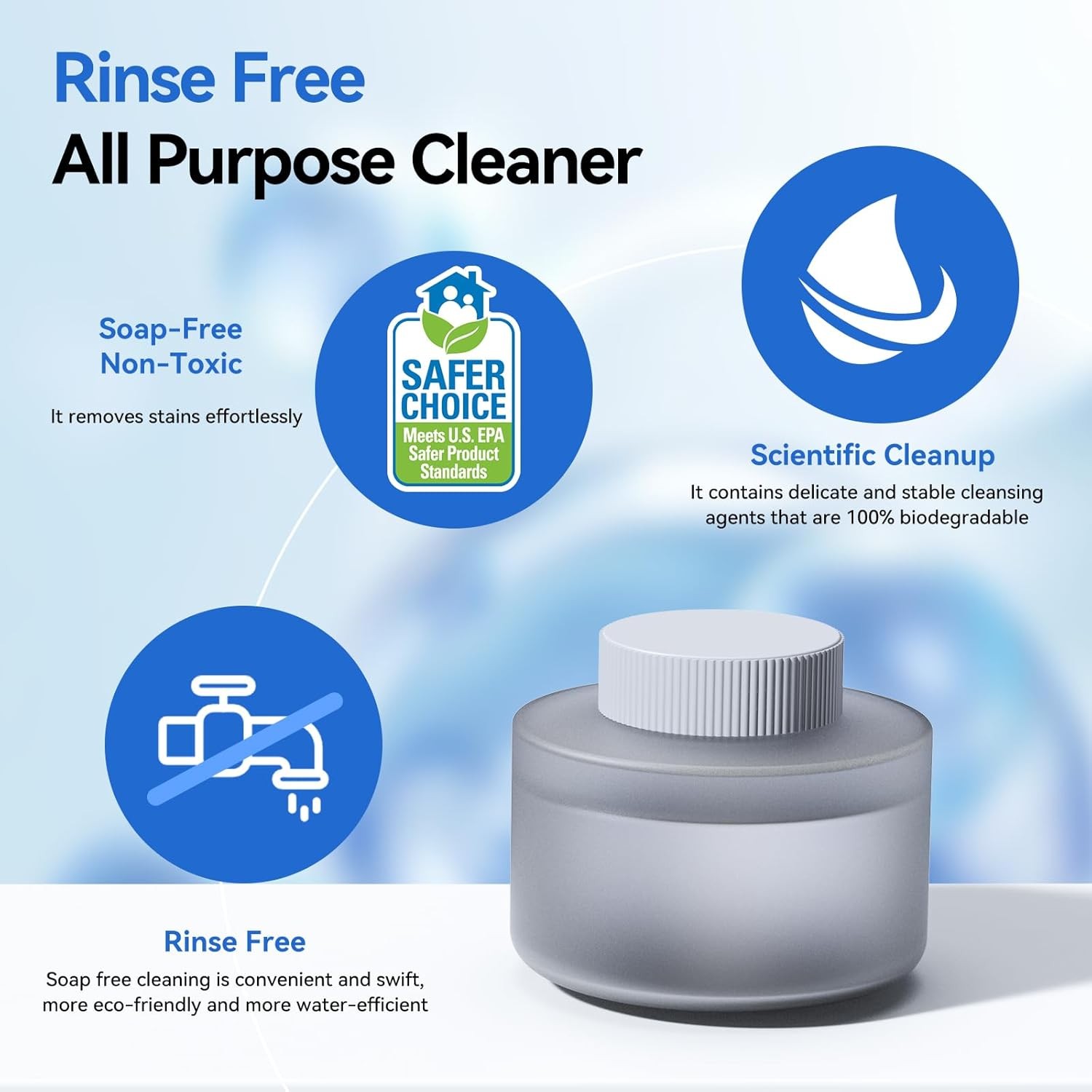 Electric Spin Scrubber 2 in 1 Scrubber Brush & Cleaning Spray with No-Rinse Form