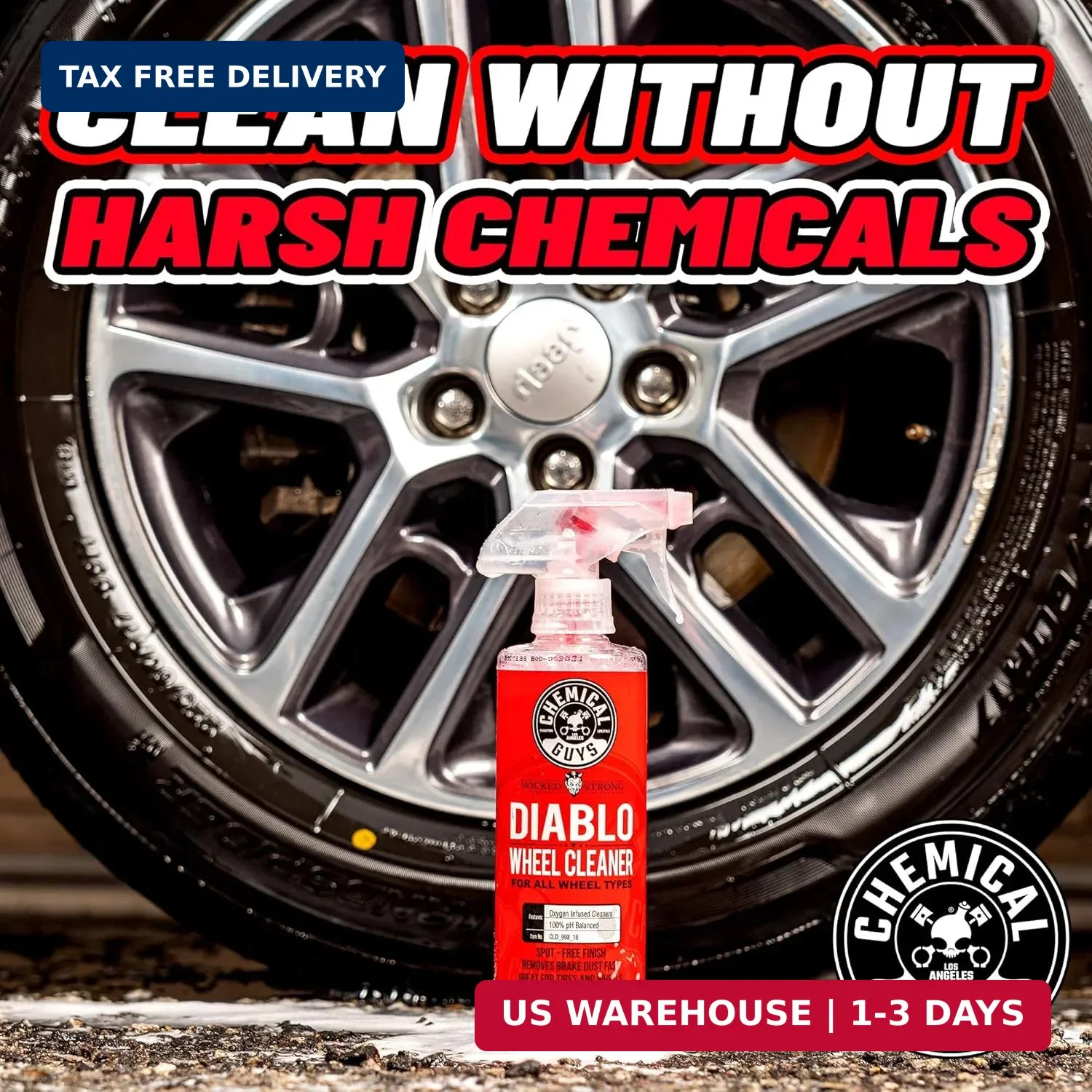 Chemical Guys Diablo Wheel Cleaner Spray – 2 Pack 16 oz Bottles, Safe on All Whe