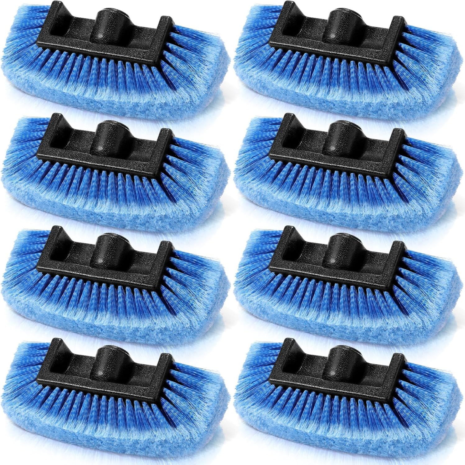8 Pcs Car Wash Brush Head with Soft Detailing Bristle Flow Thru Car Cleaning Bru