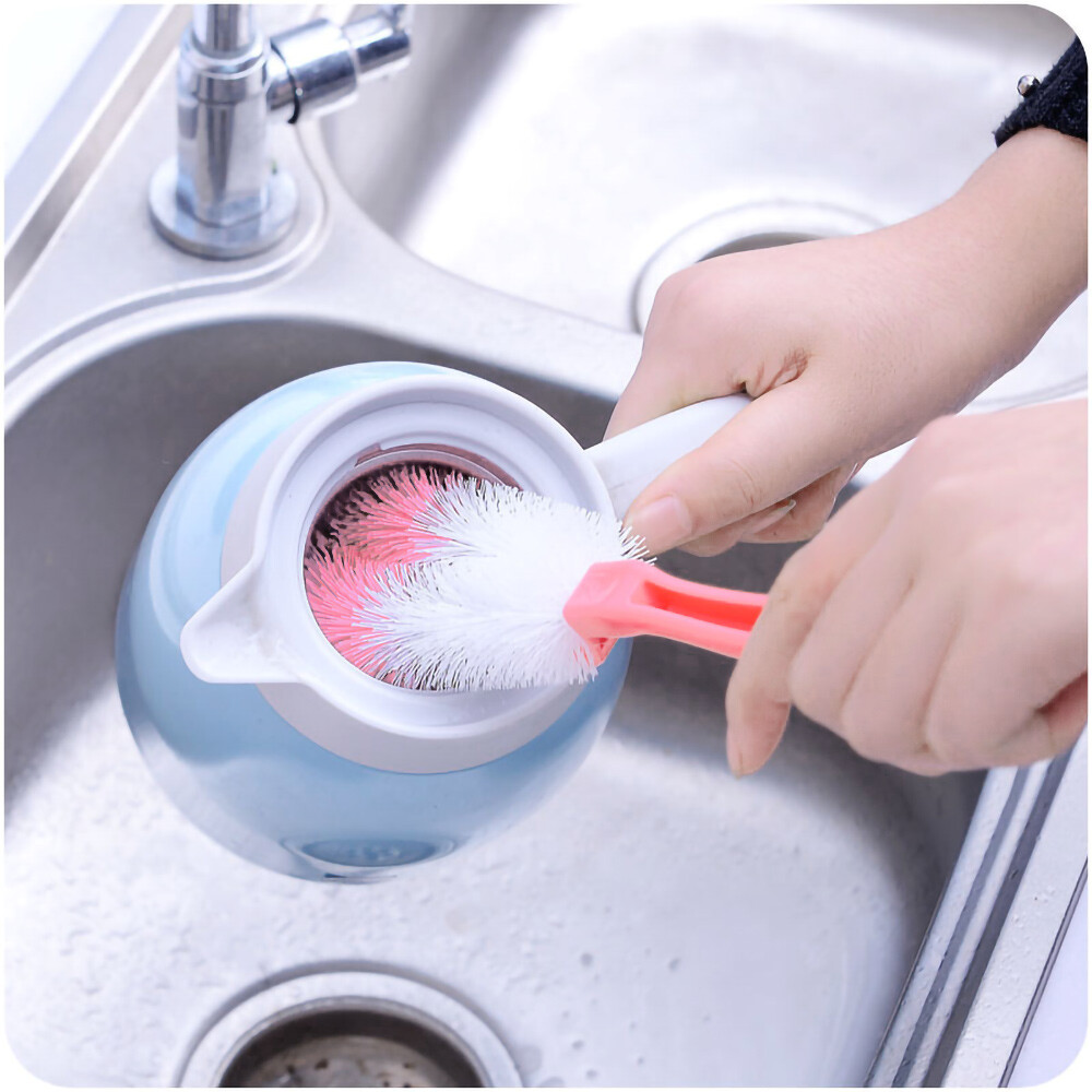 3pcs Bottle Cup Dish Pot Kitchen Long Cleaning Washing Brush (one color each)