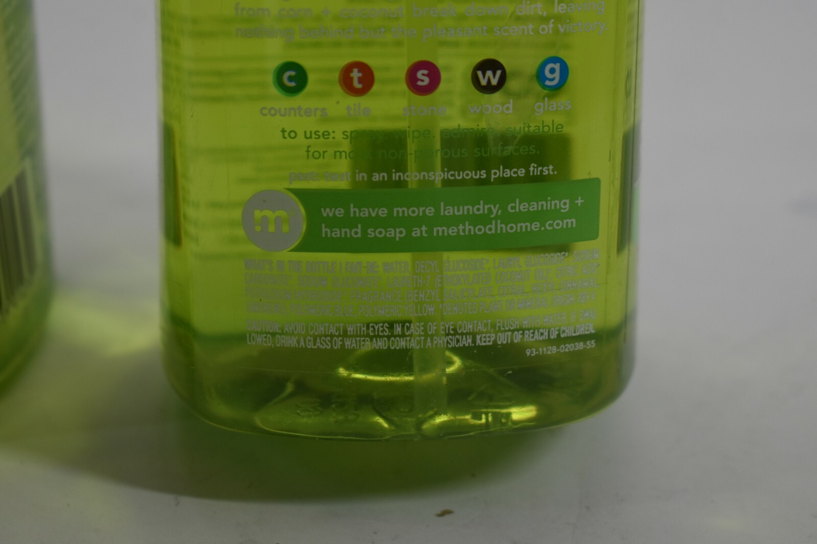 Lot of 2 Method All Purpose Surface Cleaner Lime + Sea Salt 28 oz Spray Bottles