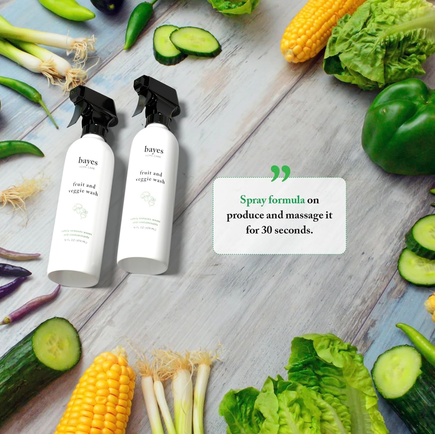 Cruelty-Free Produce Wash – 16 oz Unscented Cleaner for Safe, Delicious Produce