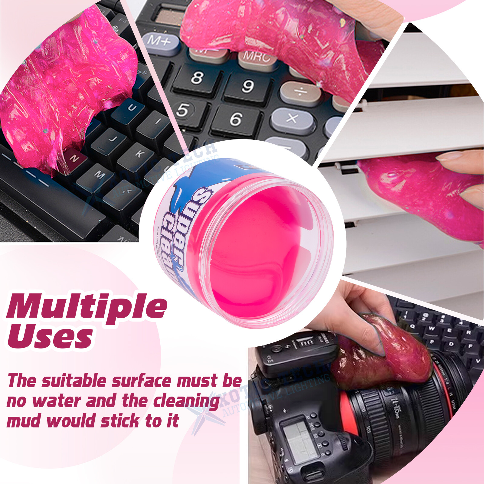 Multiple Use Car Interior Detailing Cleaning Gel Kit Air Vent Dust Putty Cleaner