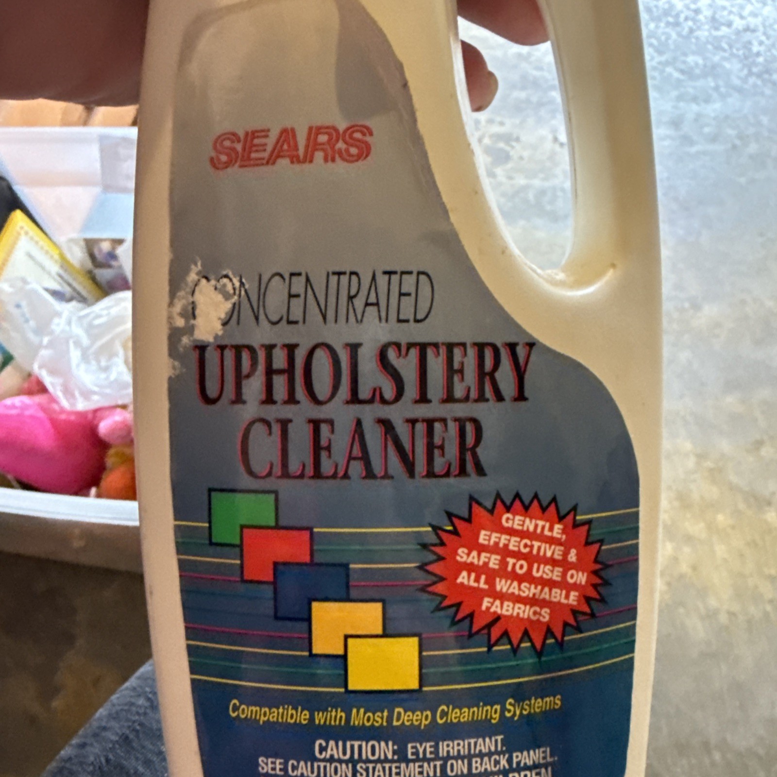 Sears concentrated upholstery cleaner 32 fluid ounces vintage
